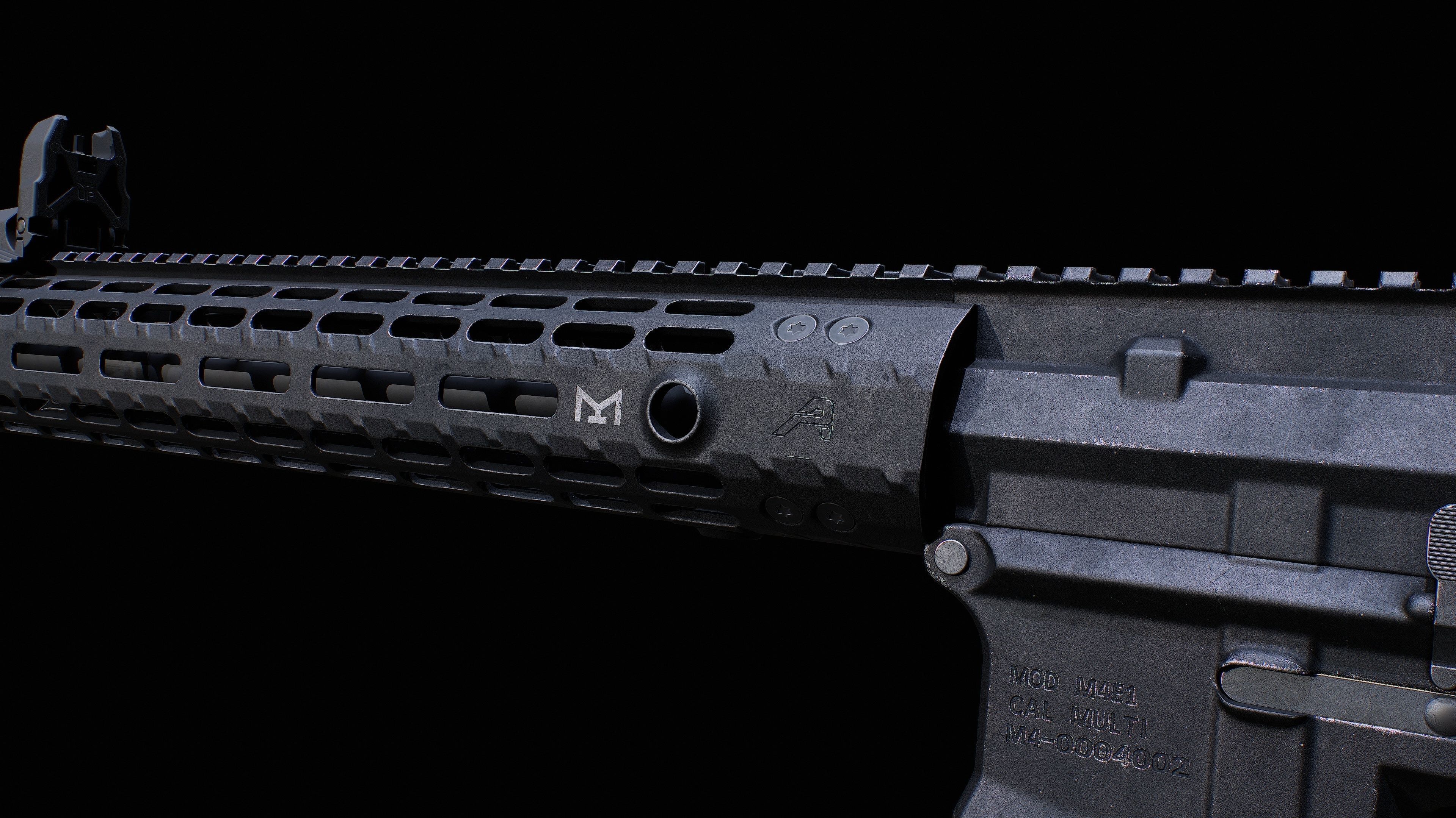 AR 15 AAA Game Asset Without Accessories Low-poly 3D model_15