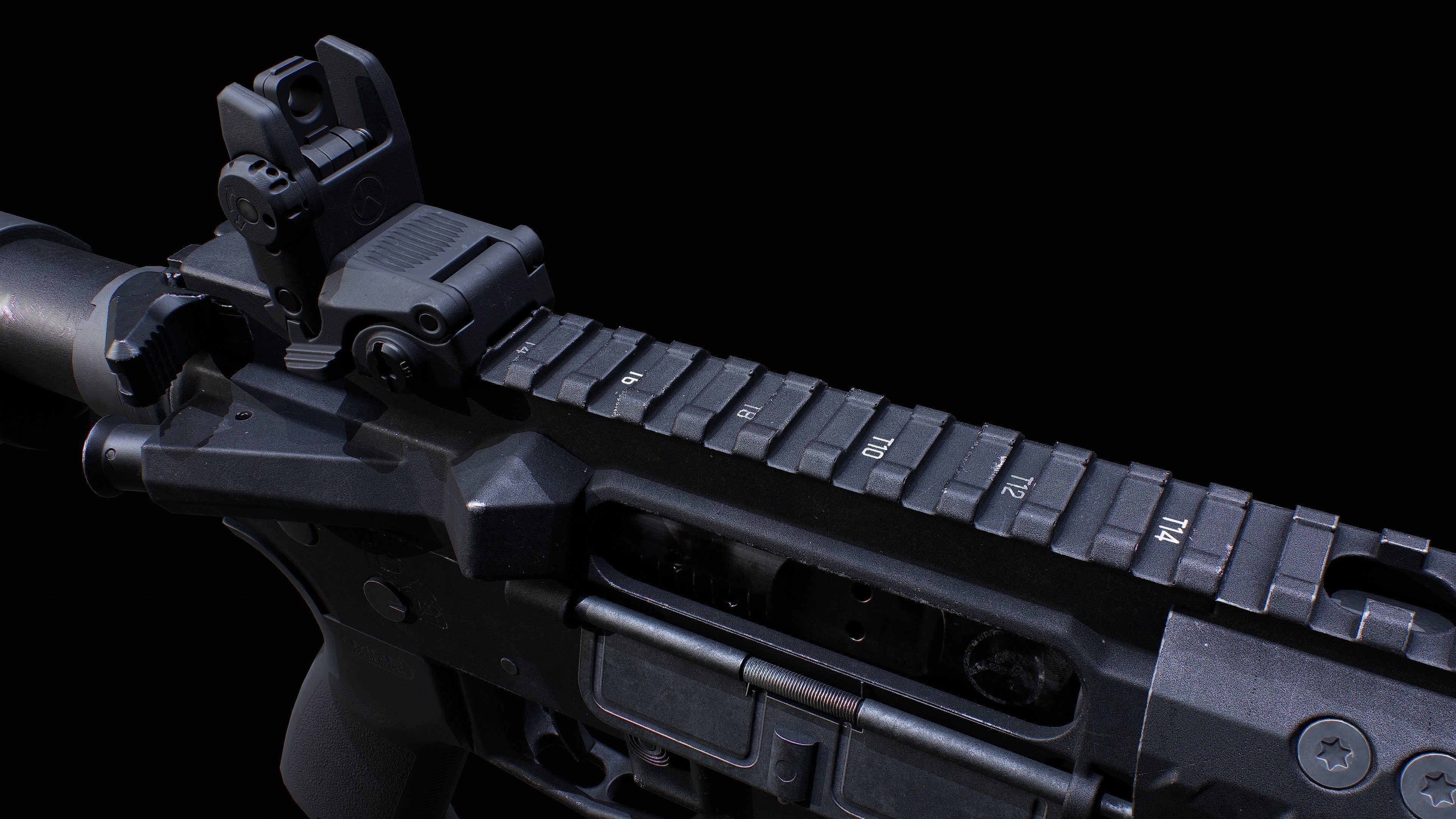 AR 15 AAA Game Asset Without Accessories Low-poly 3D model_20