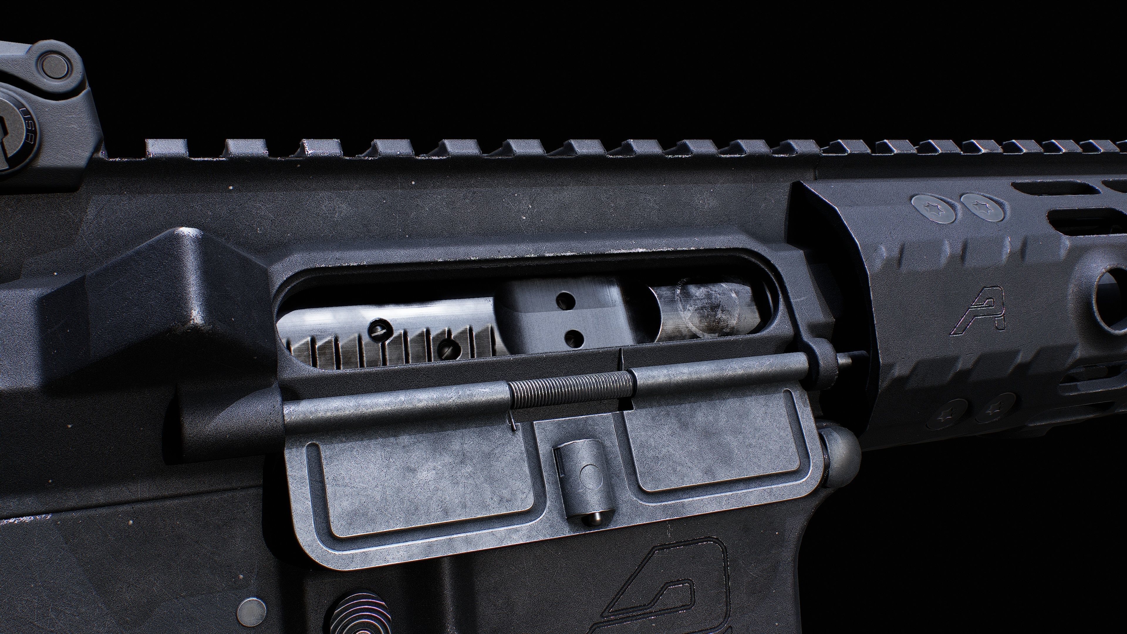 AR 15 AAA Game Asset Without Accessories Low-poly 3D model_8