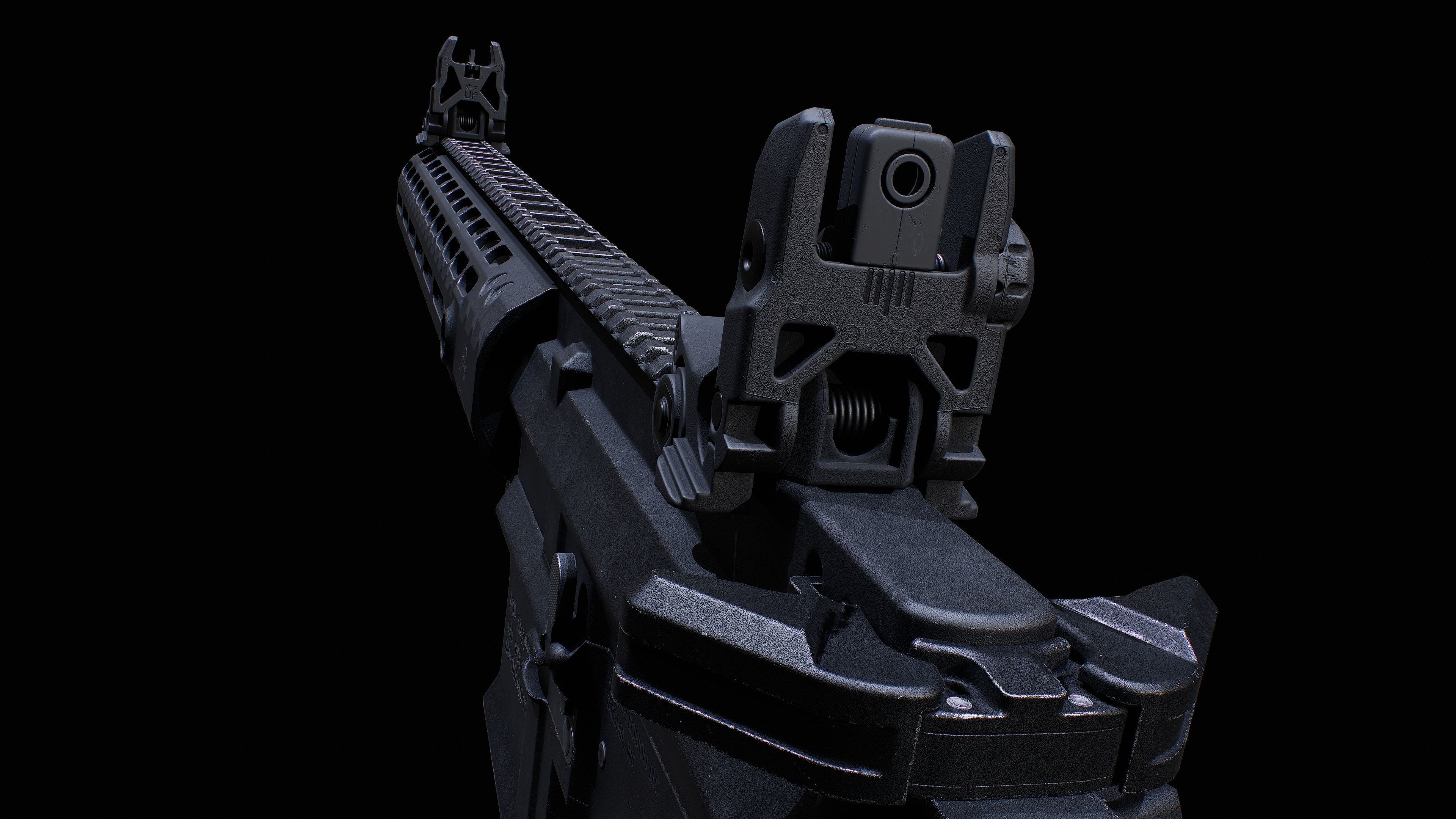 AR 15 AAA Game Asset Without Accessories Low-poly 3D model_21