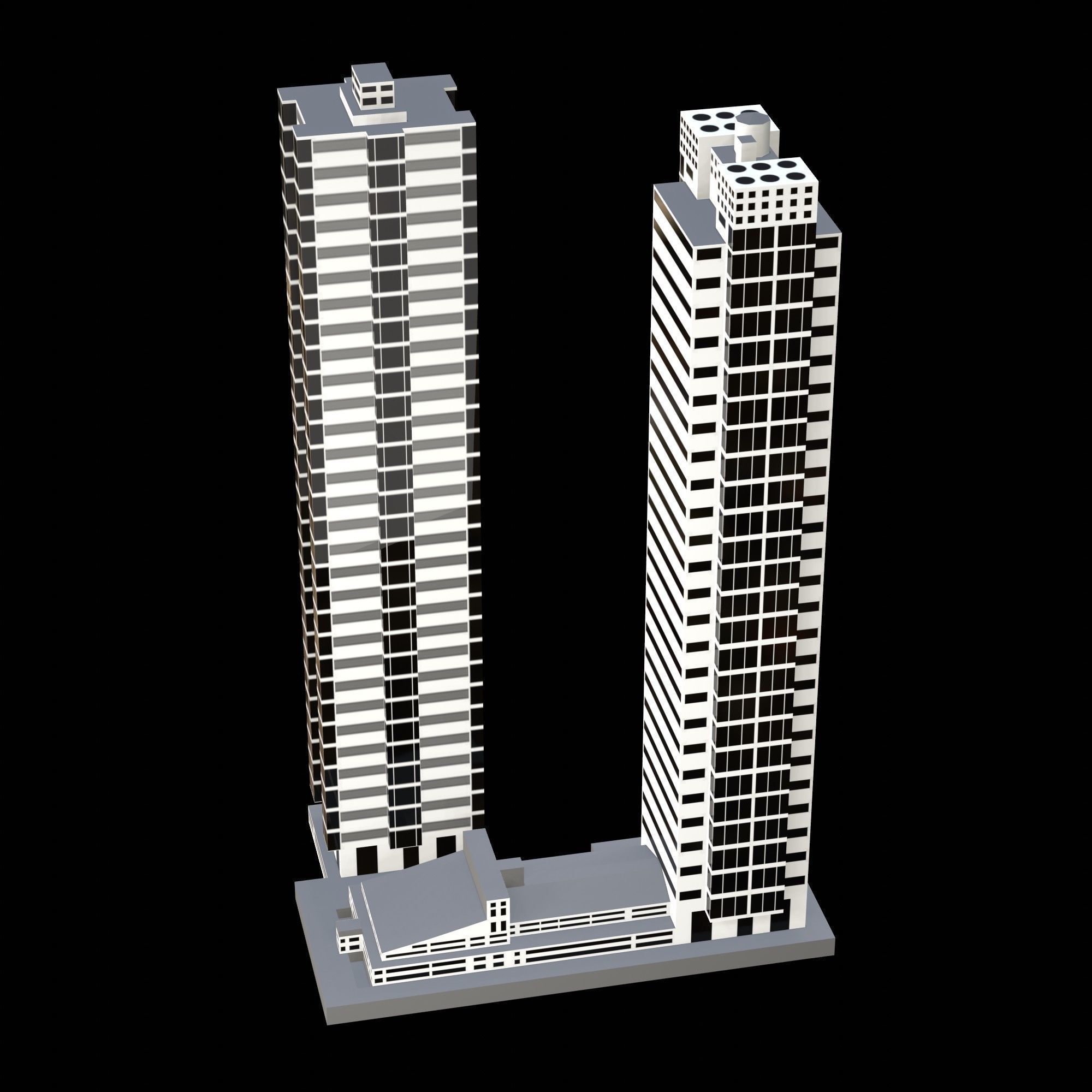 Taino Towers Low-poly 3D model_18