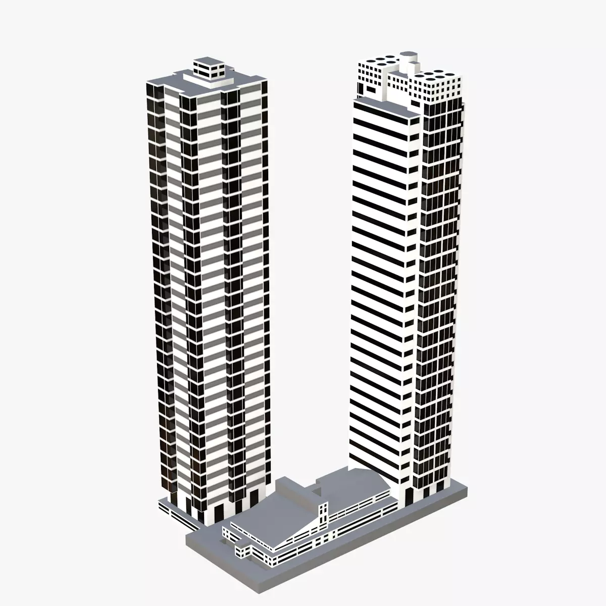 Taino Towers Low-poly 3D model_0