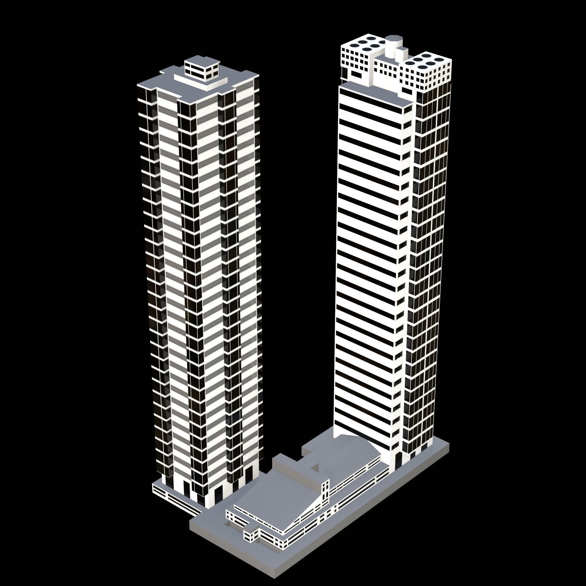 Taino Towers Low-poly 3D model_17
