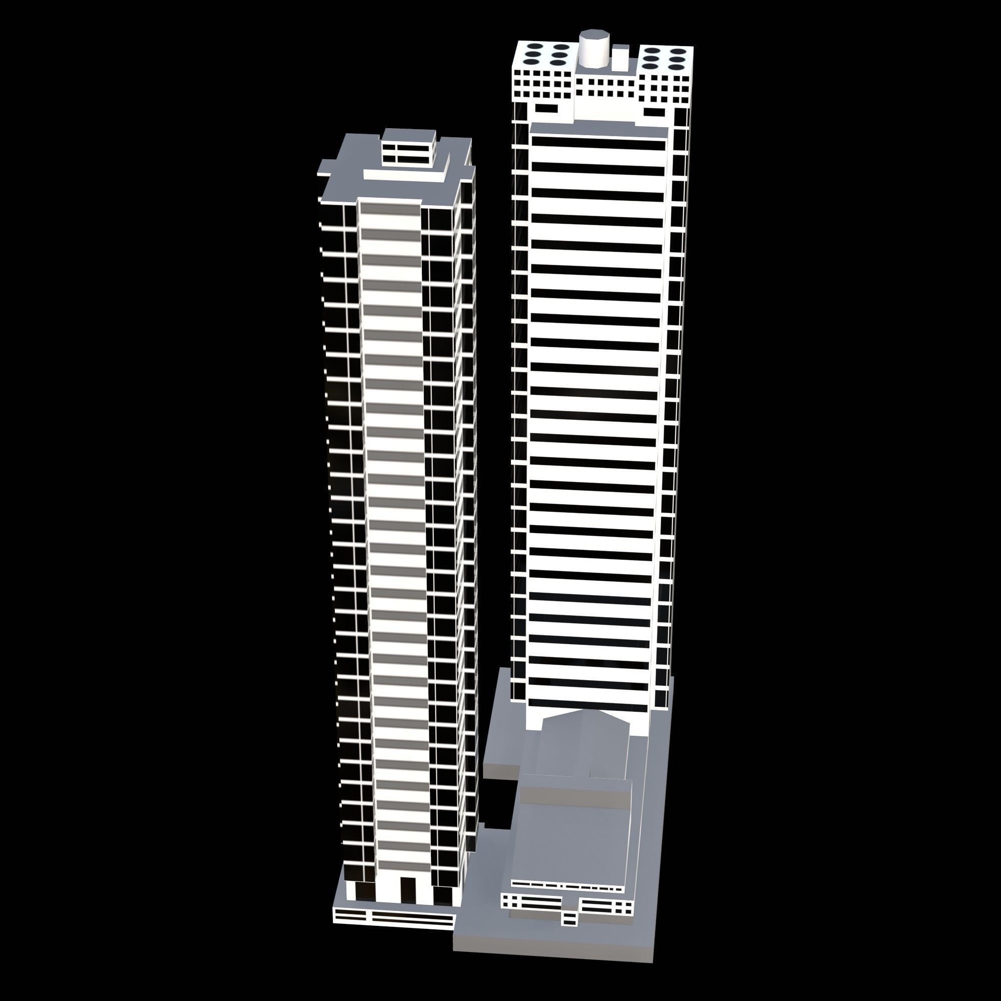 Taino Towers Low-poly 3D model_16
