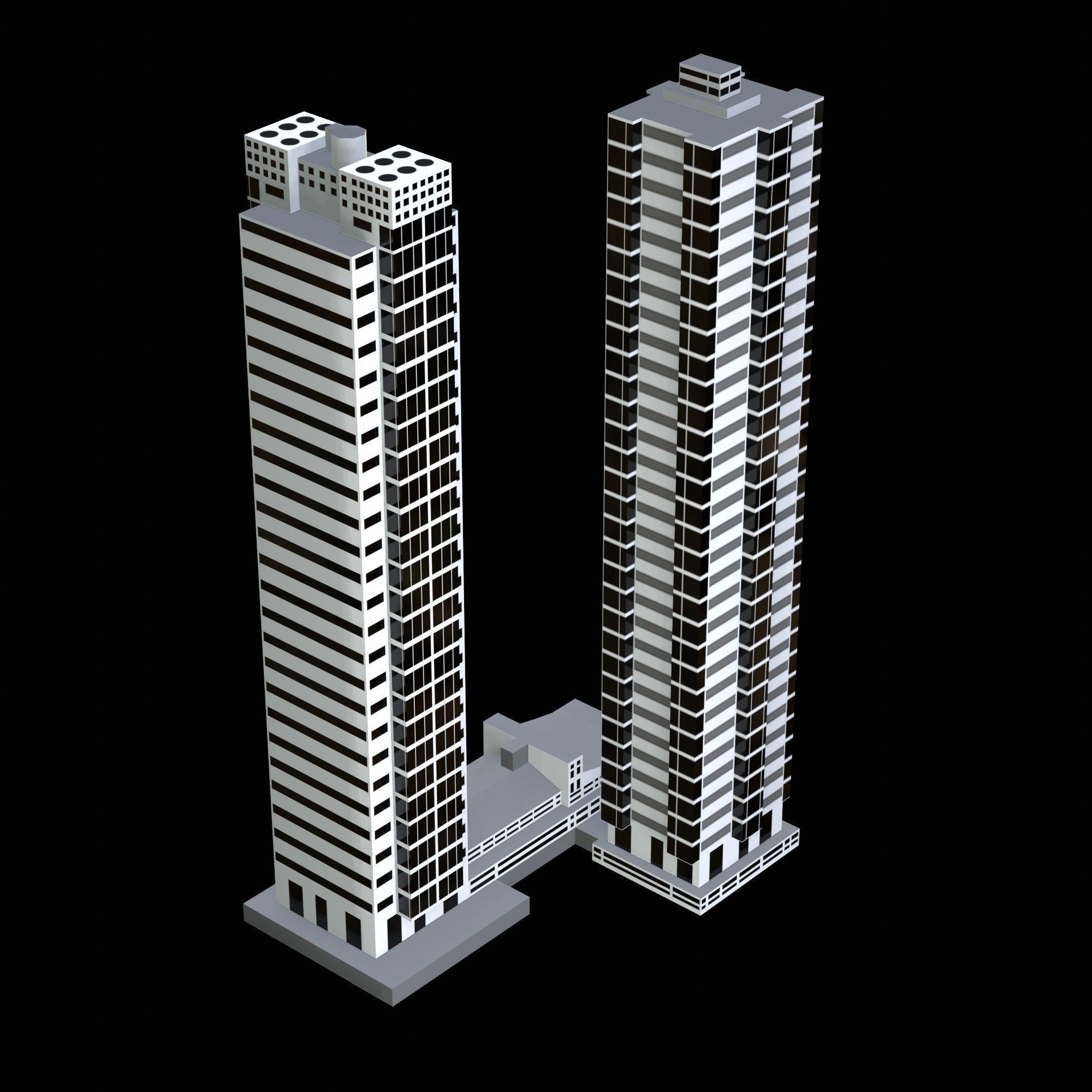 Taino Towers Low-poly 3D model_1
