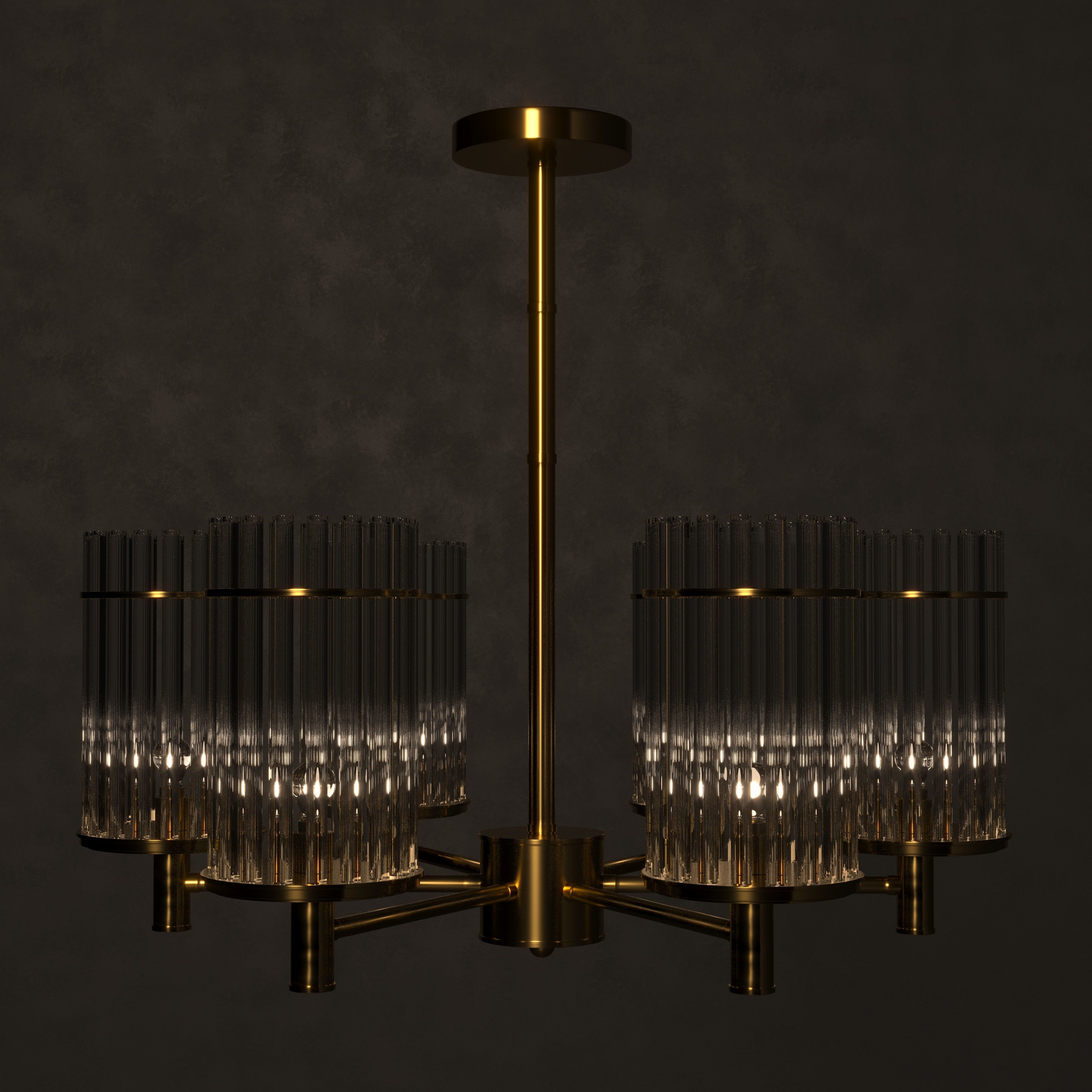 6 disk ceiling 3D model_3