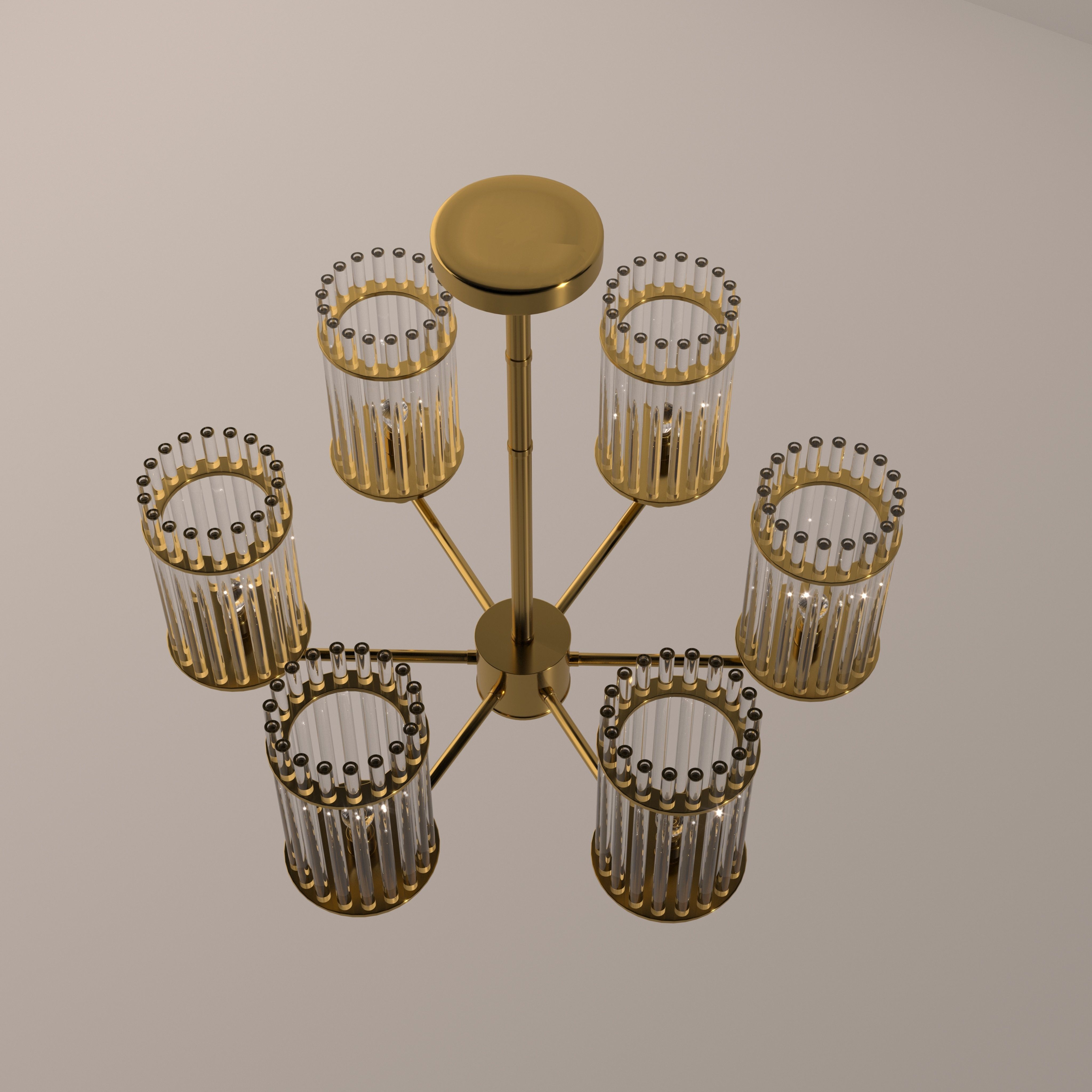 6 disk ceiling 3D model_2