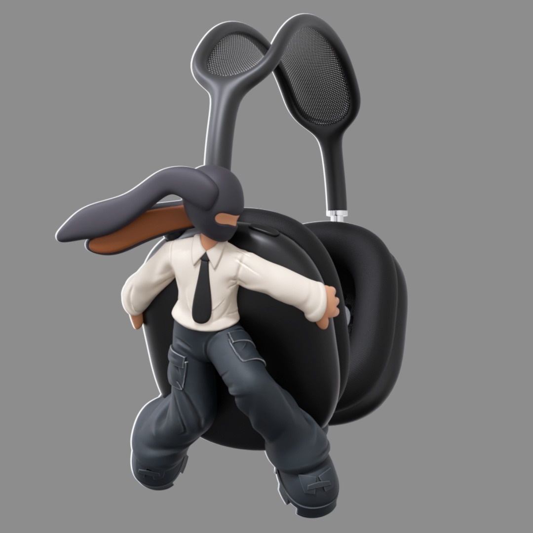 Bunny Boy AirPods Max Attachment 3D print model_1