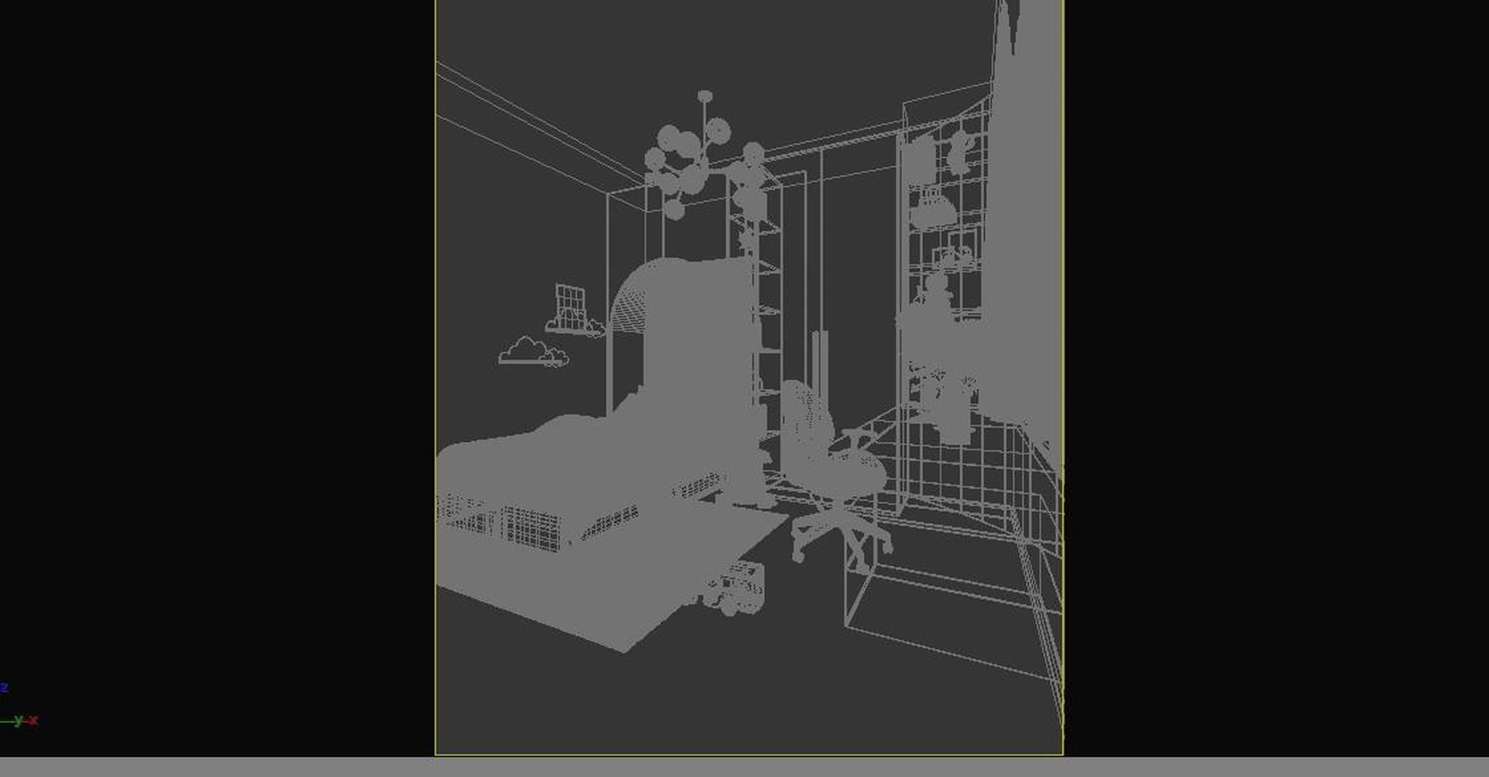 Modern Room Childrens 3D model_5