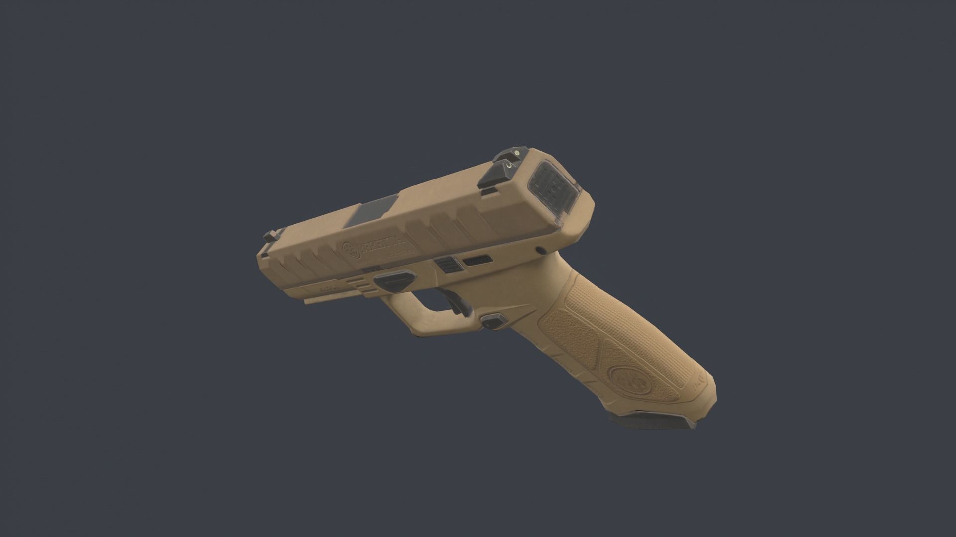 Beretta APX Low-poly 3D model_11