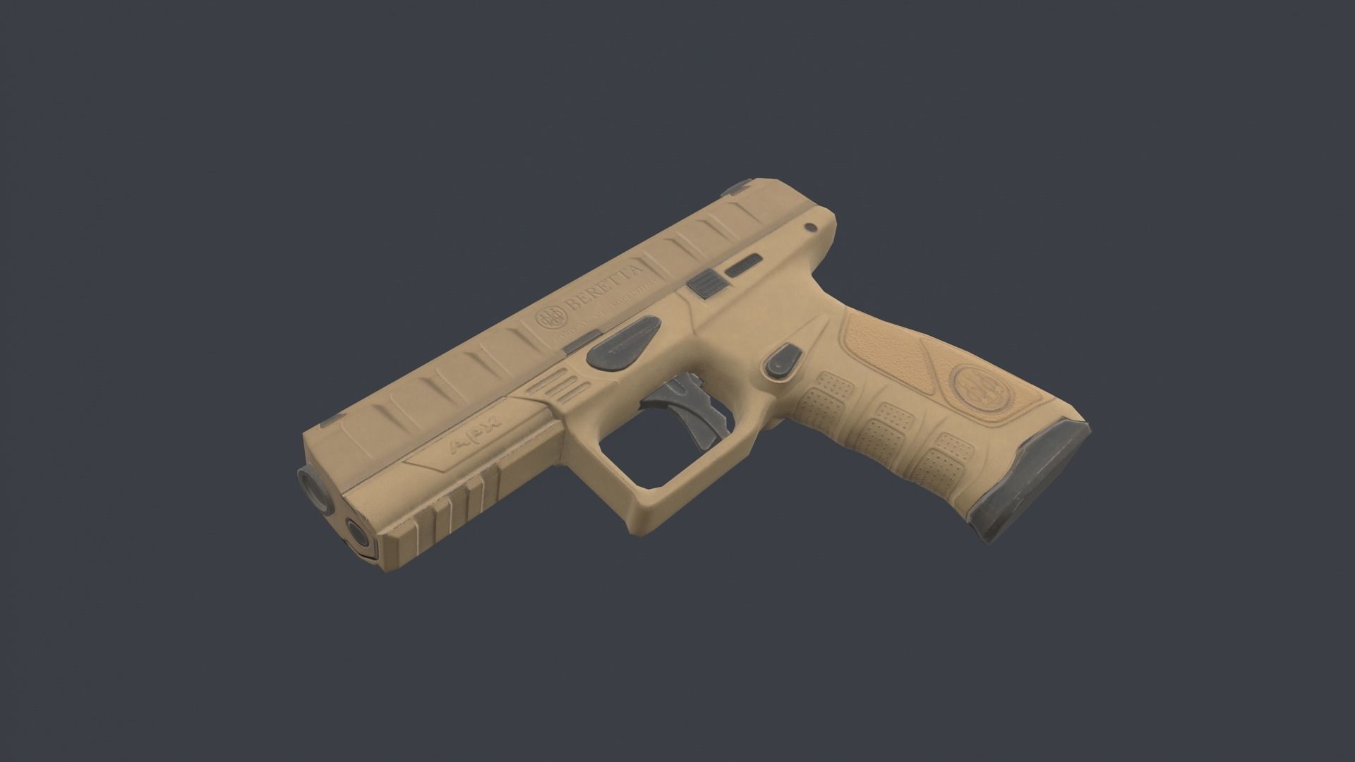 Beretta APX Low-poly 3D model_10