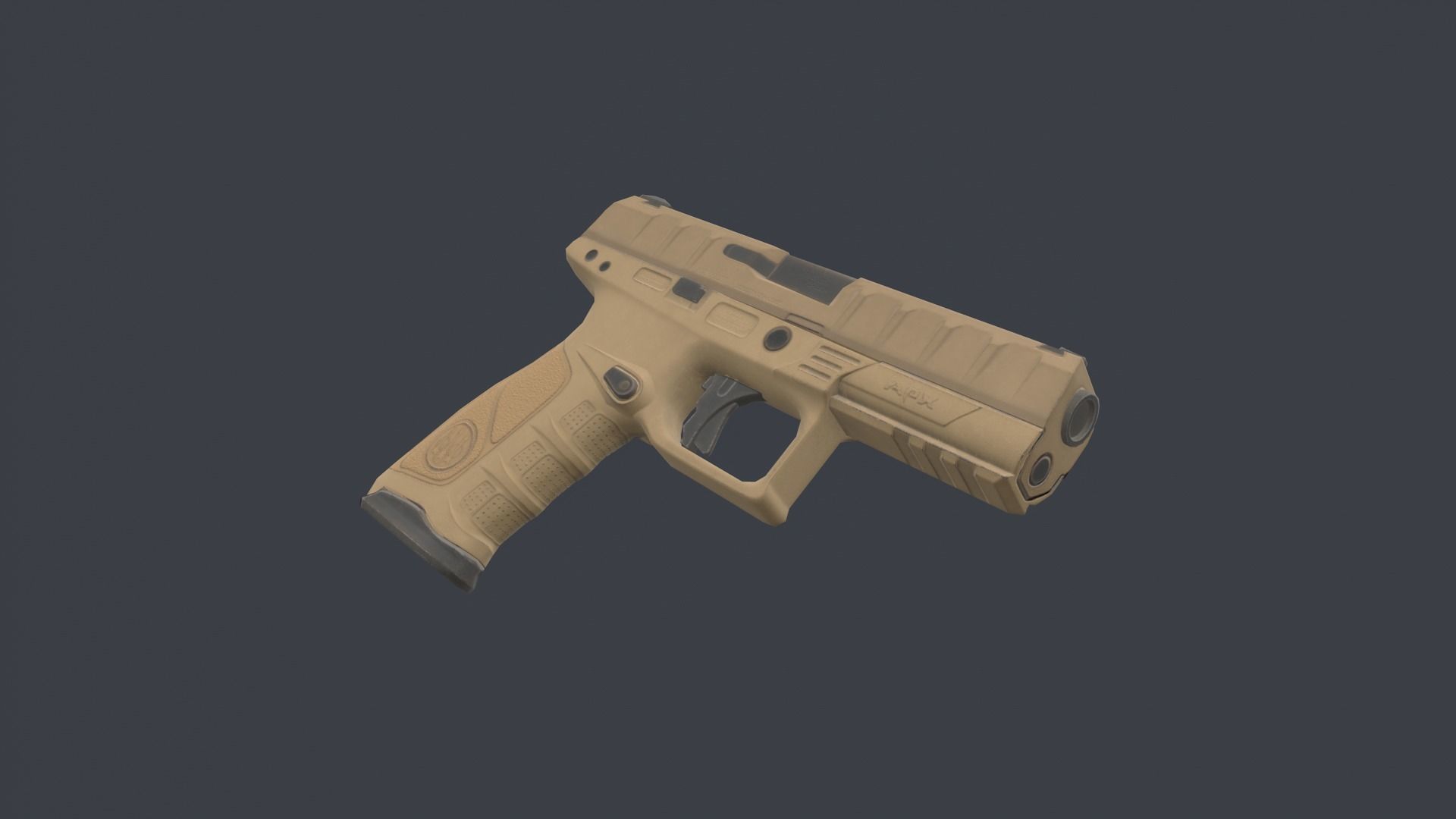 Beretta APX Low-poly 3D model_6