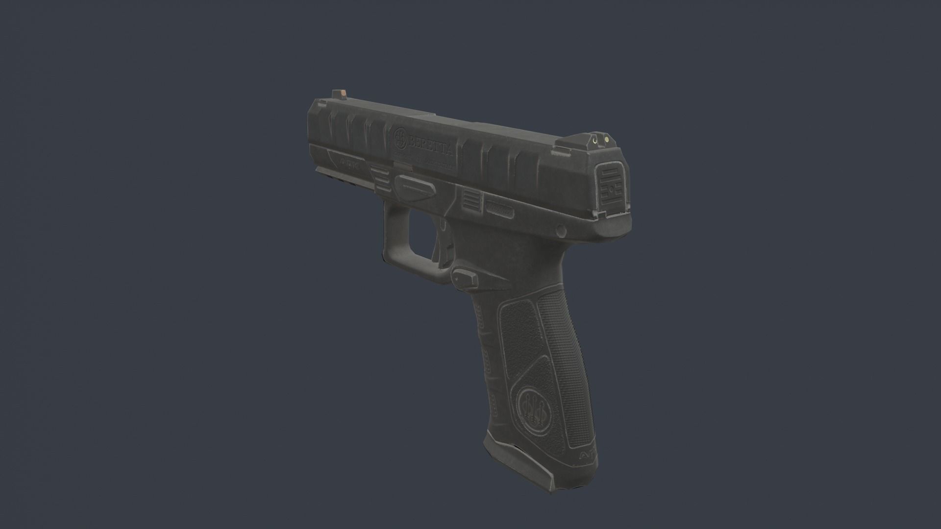 Beretta APX Low-poly 3D model_2