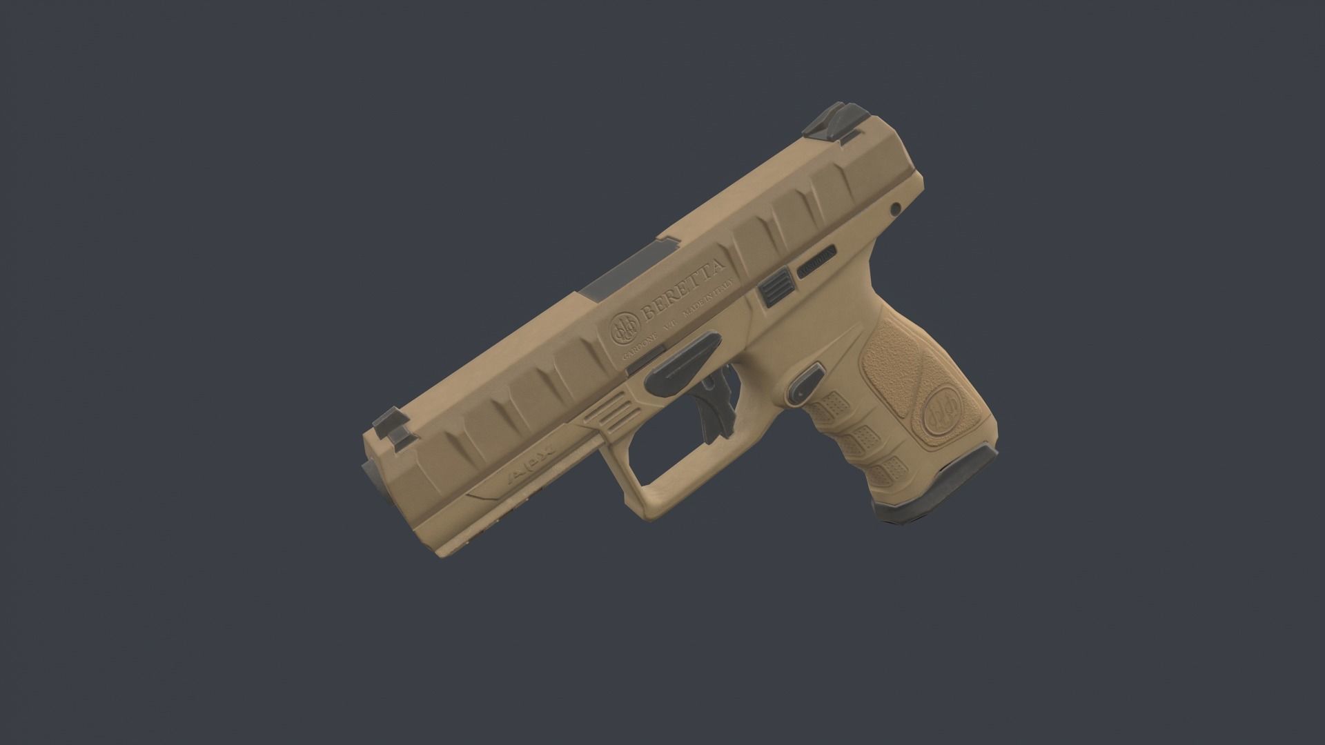 Beretta APX Low-poly 3D model_8