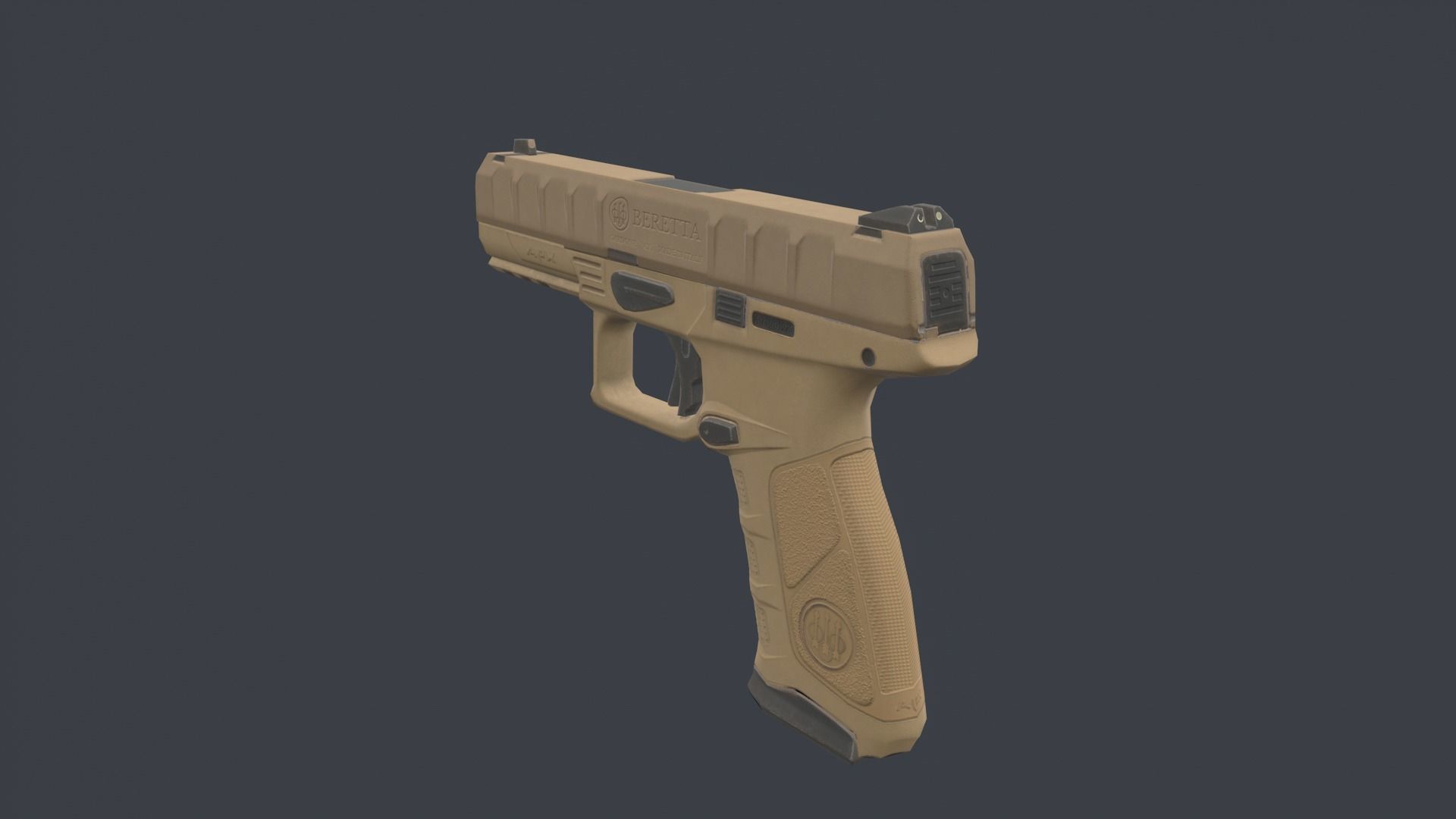 Beretta APX Low-poly 3D model_9