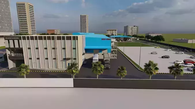 Factory design 3D model