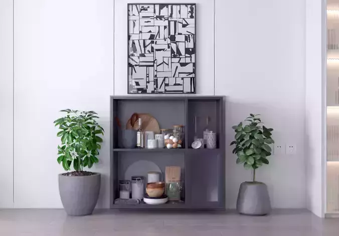 storage Nordic tableware cabinet kitchen