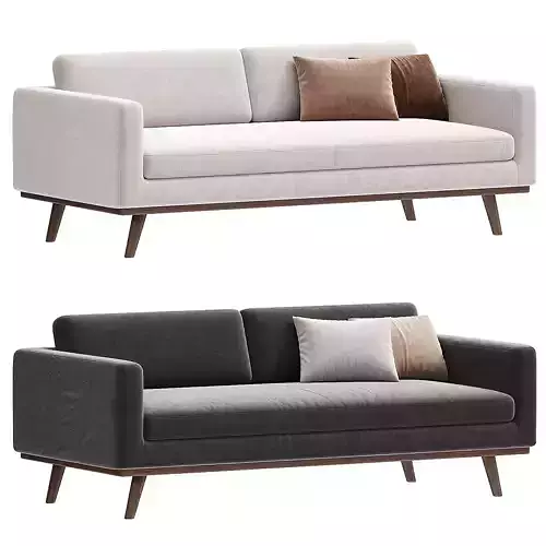 Upper Squar Devale 80 Upholstered Sofa Upholstery 3D model