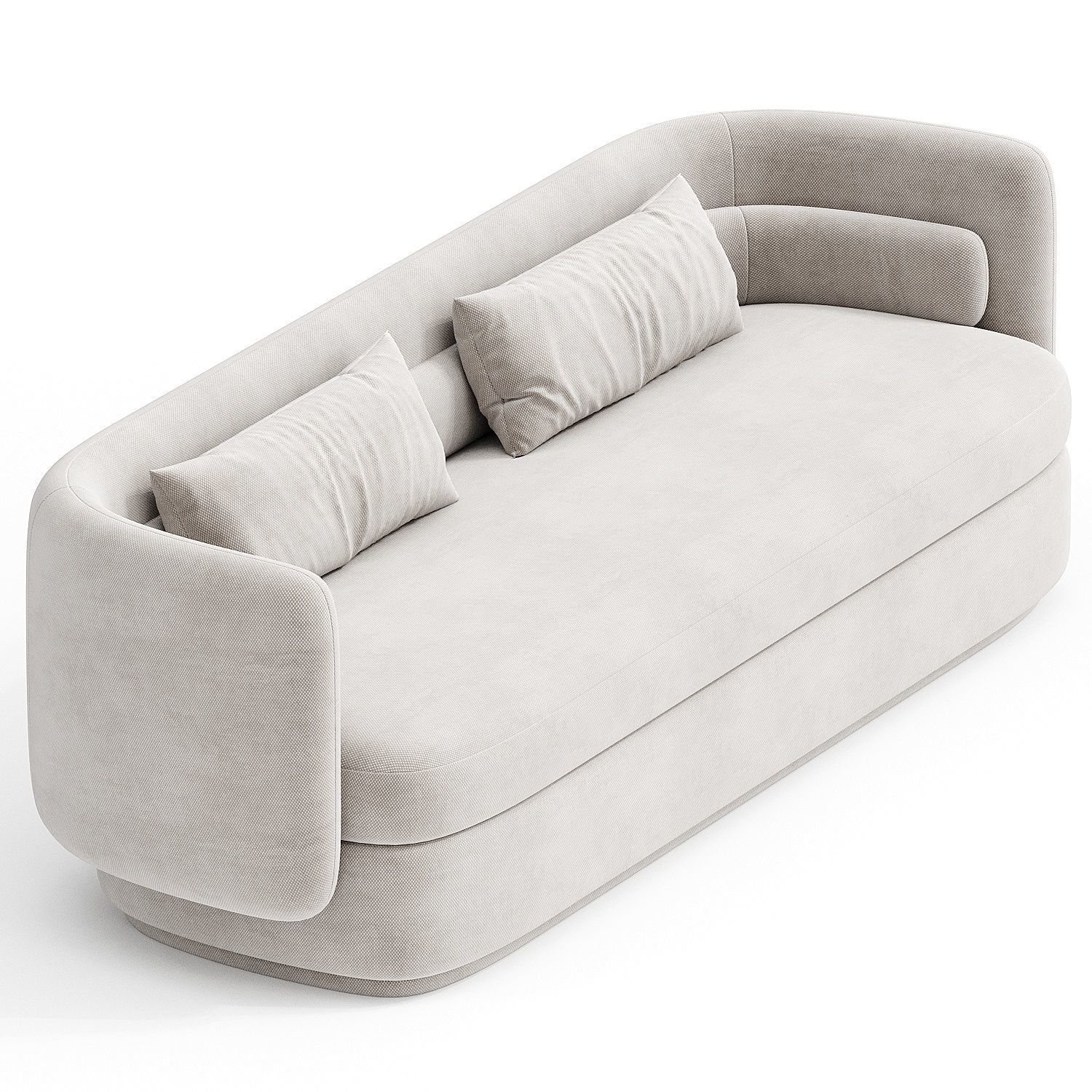 Group three seat sofa 3D model_3