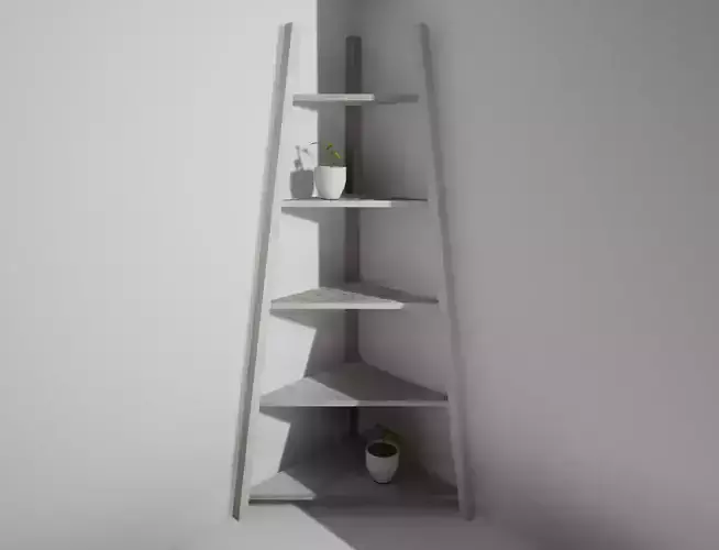 Modern Shelf - Corner Unit 3D model Low-poly 3D model