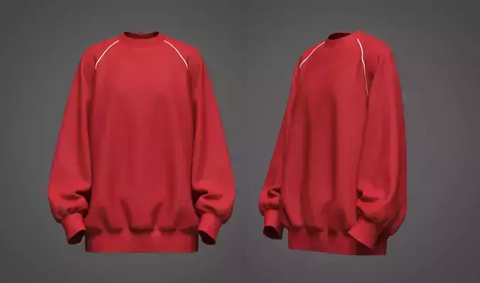 Women Oversized Sweatshirt 3D model