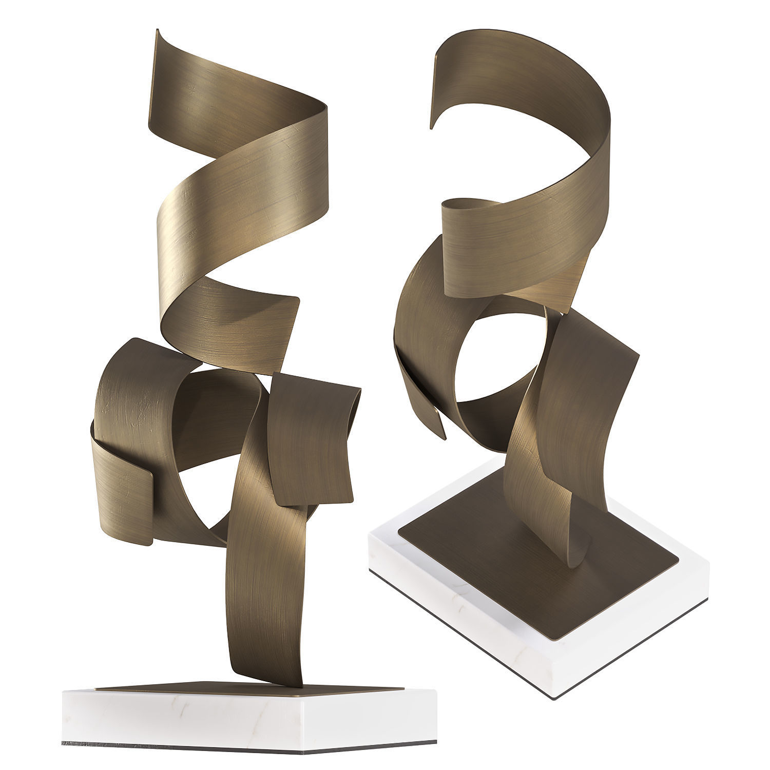 Modern Metal Sculpture 3D model_2
