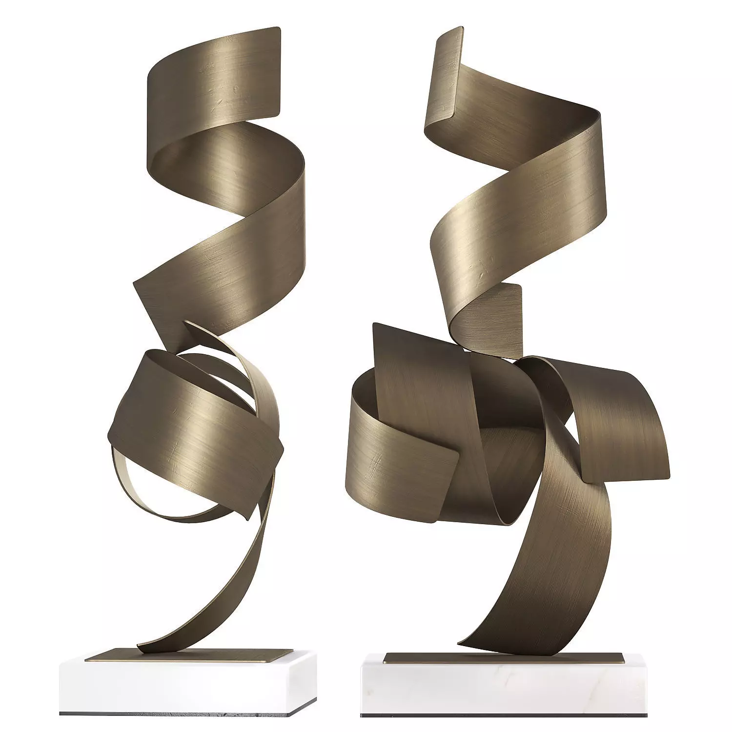 Modern Metal Sculpture 3D model_0
