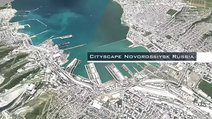 Cityscape Novorossiysk Russia 3D model