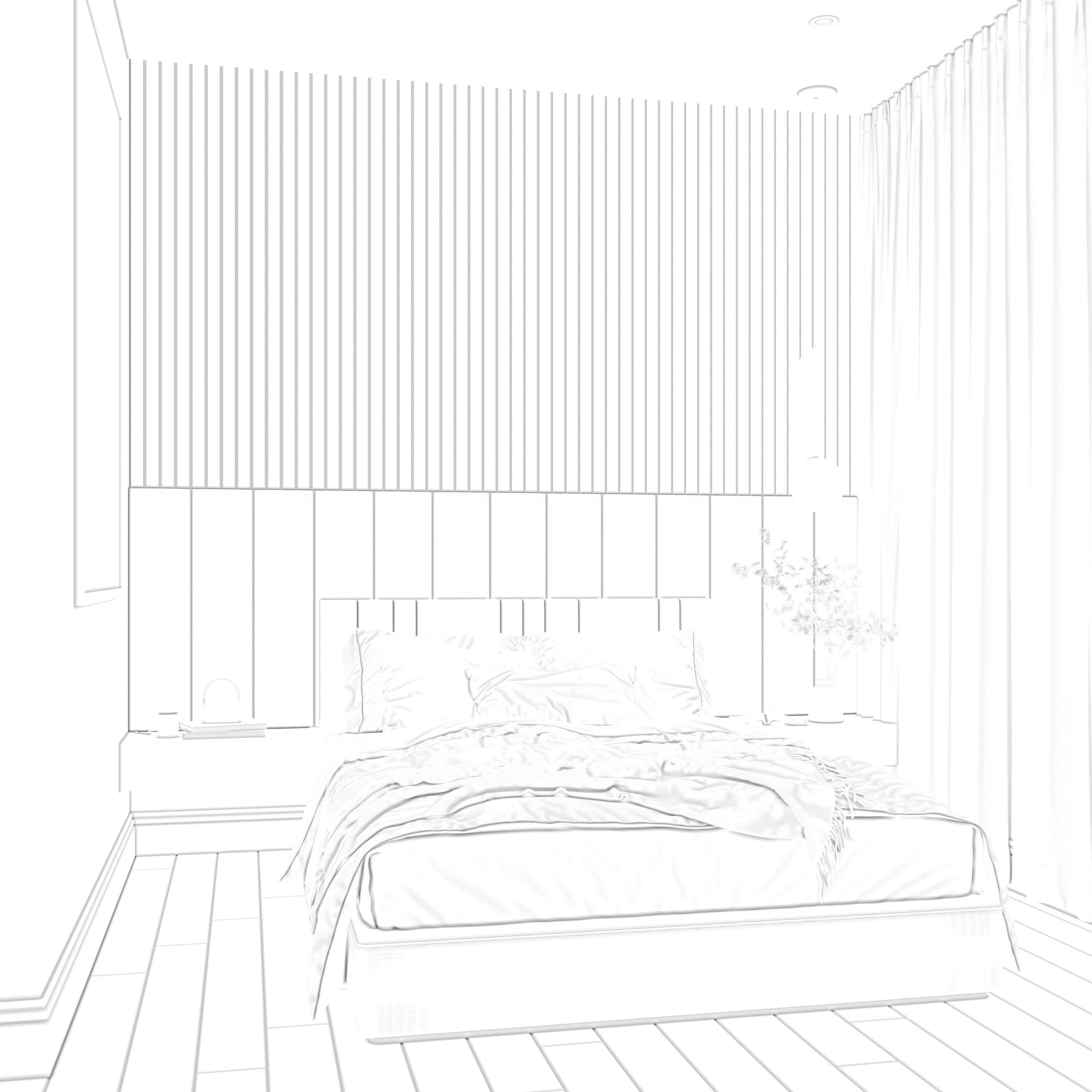 Hotel Room Design 3D model_4