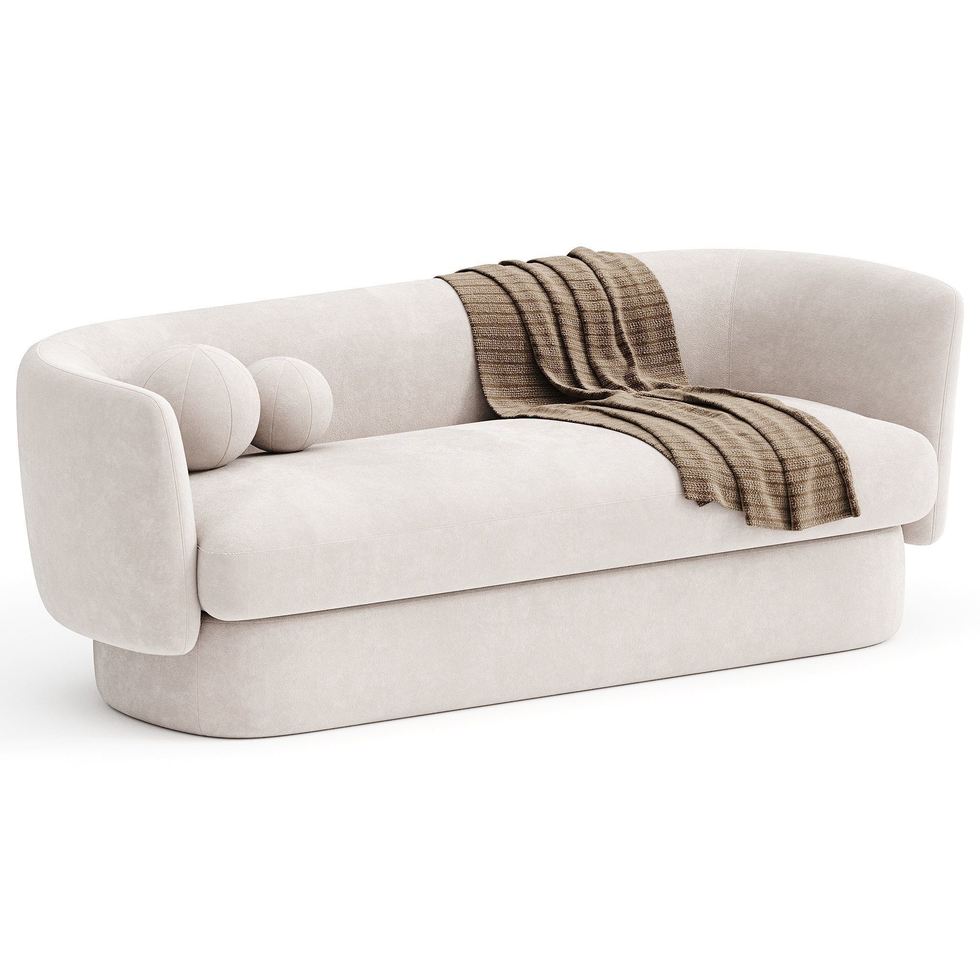 Wingrove 63 Round Arm Loveseat sofa  3D model_2