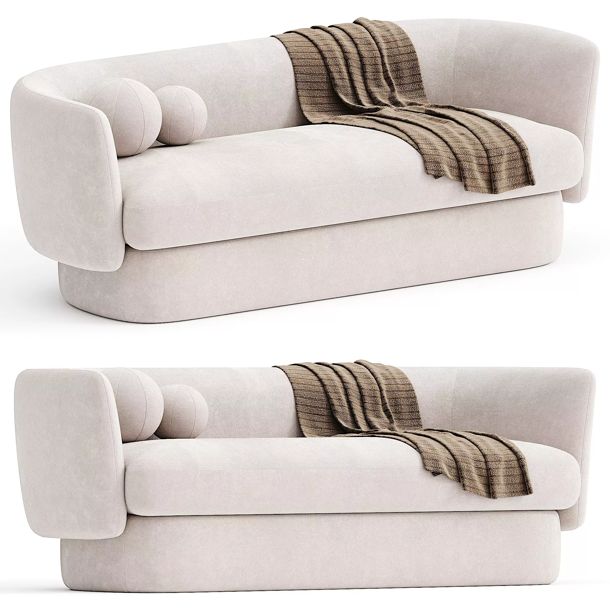 Wingrove 63 Round Arm Loveseat sofa  3D model_0