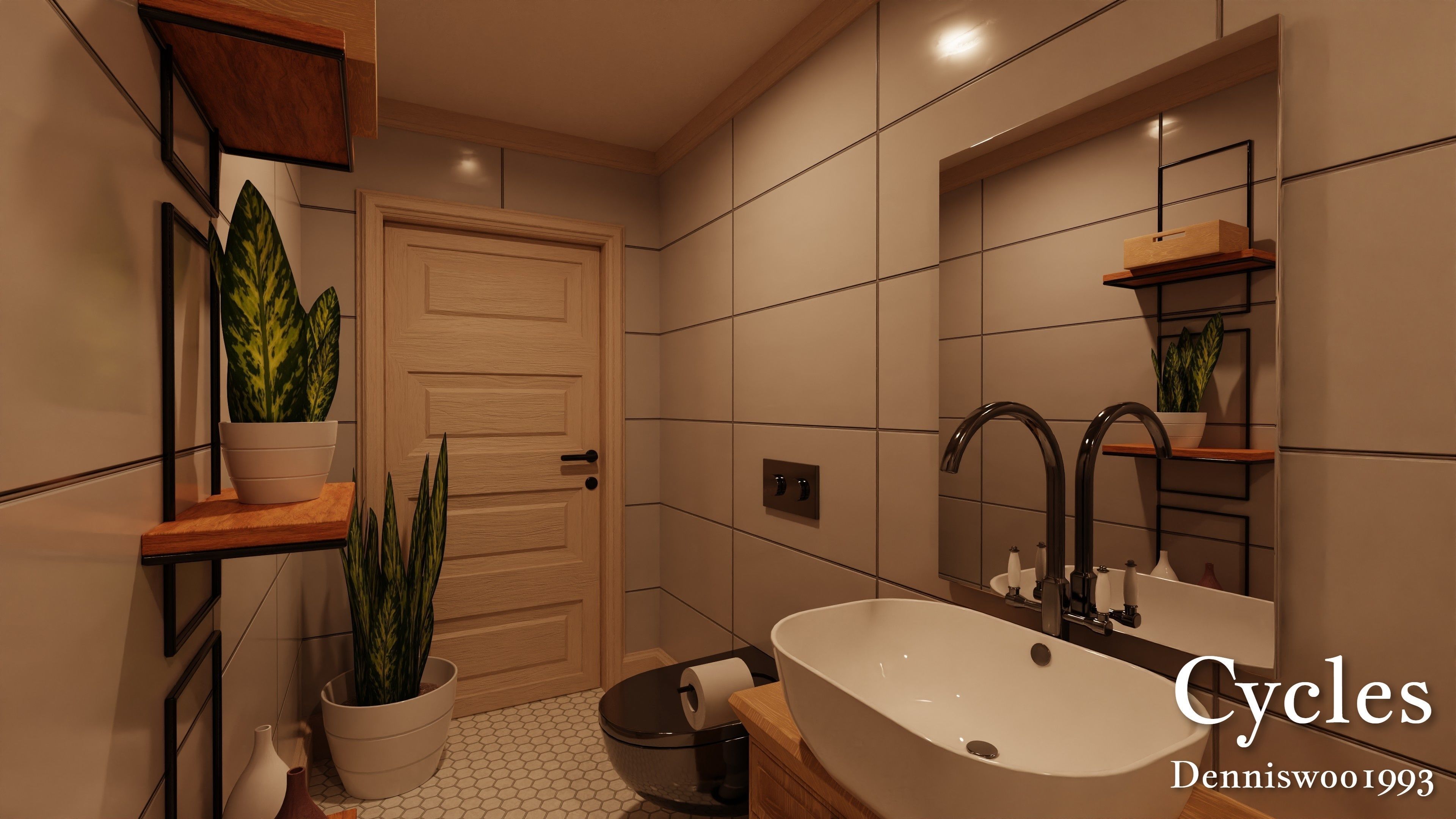 SHC Modular Classic Style American House 3 Low-poly 3D model_13