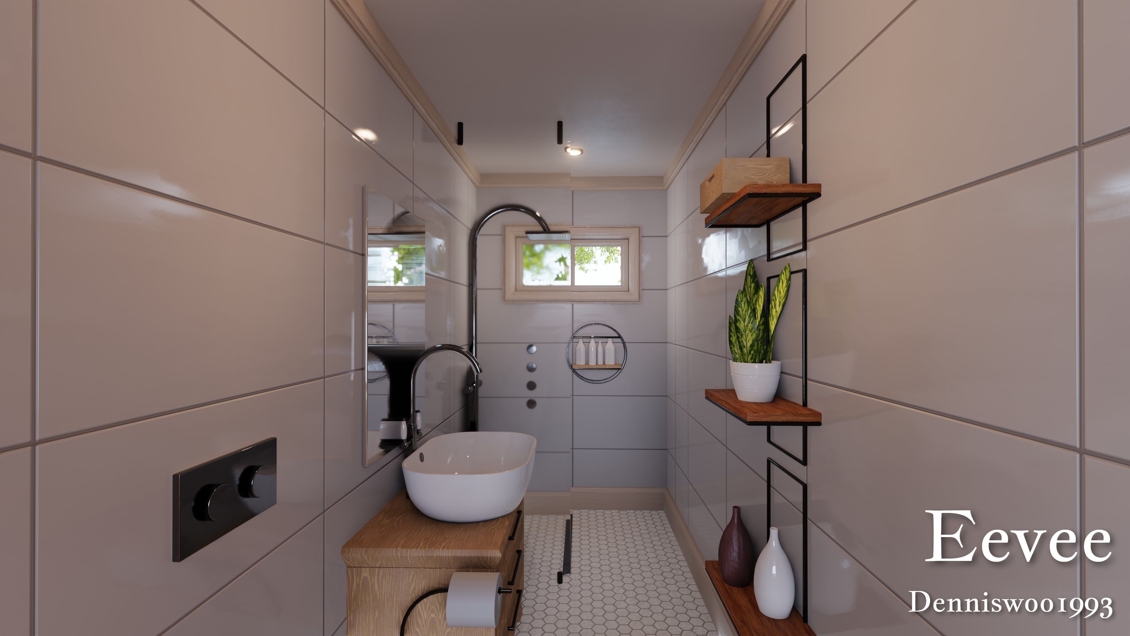 SHC Modular Classic Style American House 3 Low-poly 3D model_21