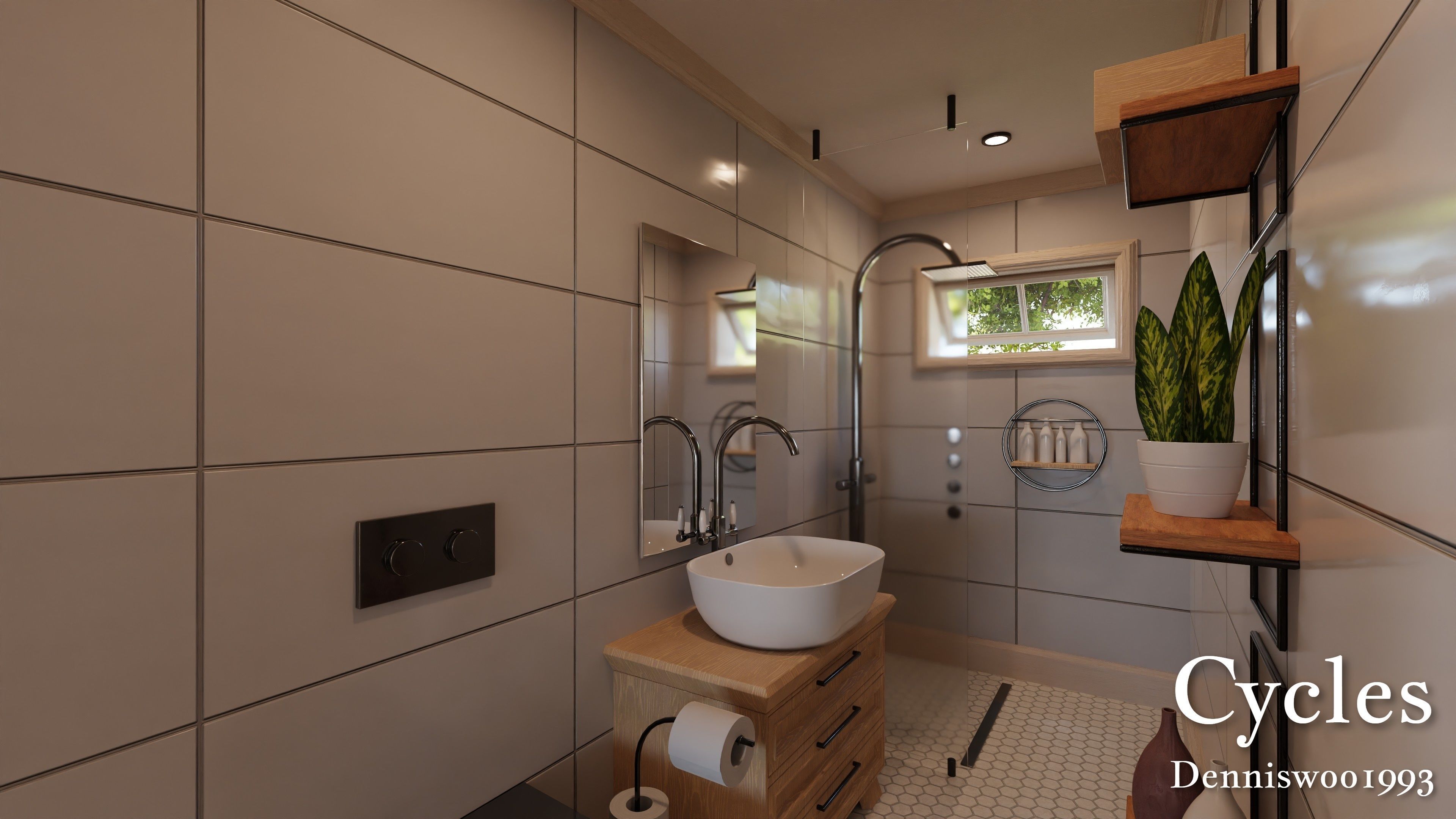 SHC Modular Classic Style American House 3 Low-poly 3D model_3