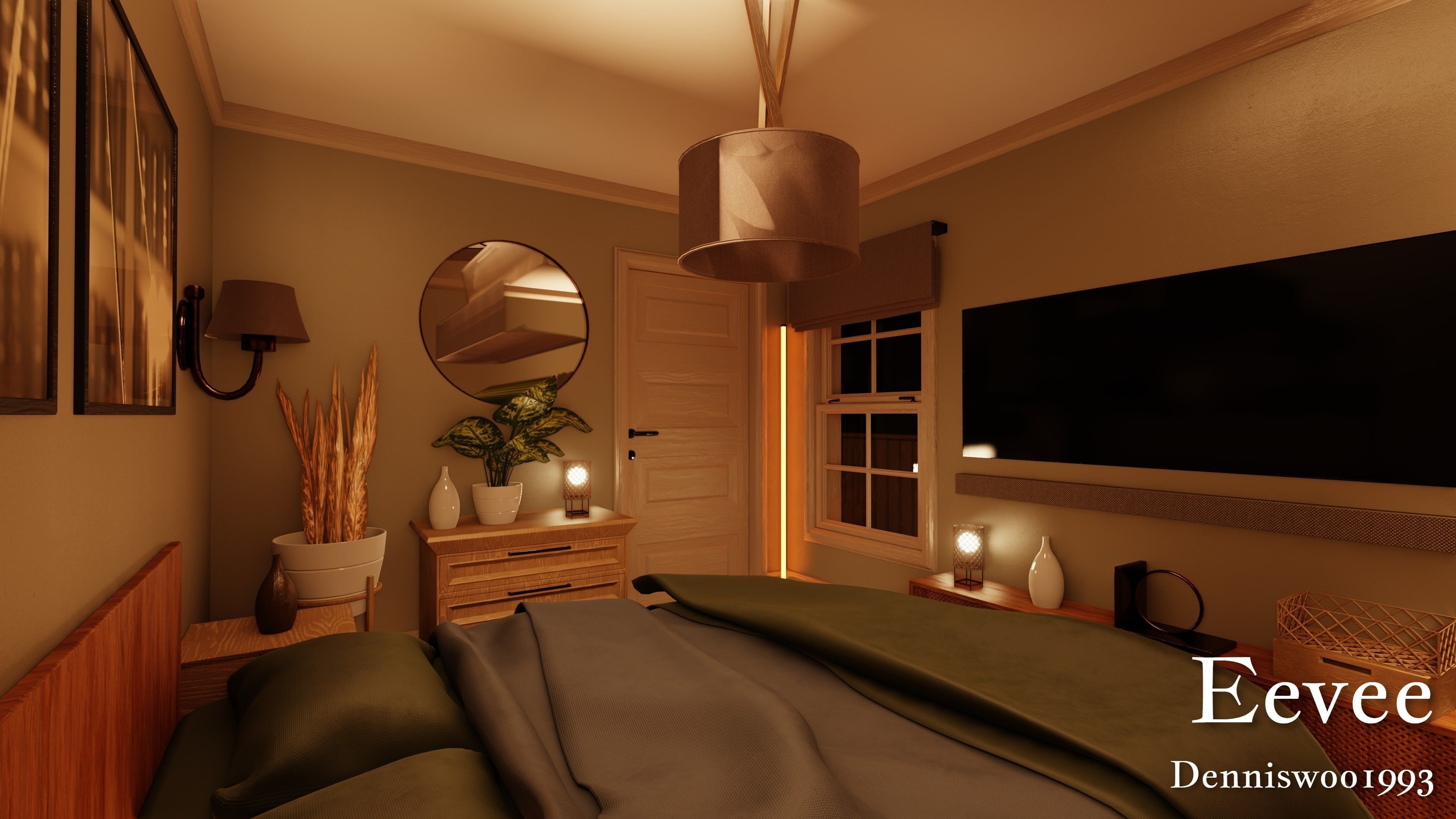 SHC Modular Classic Style American House 3 Low-poly 3D model_26