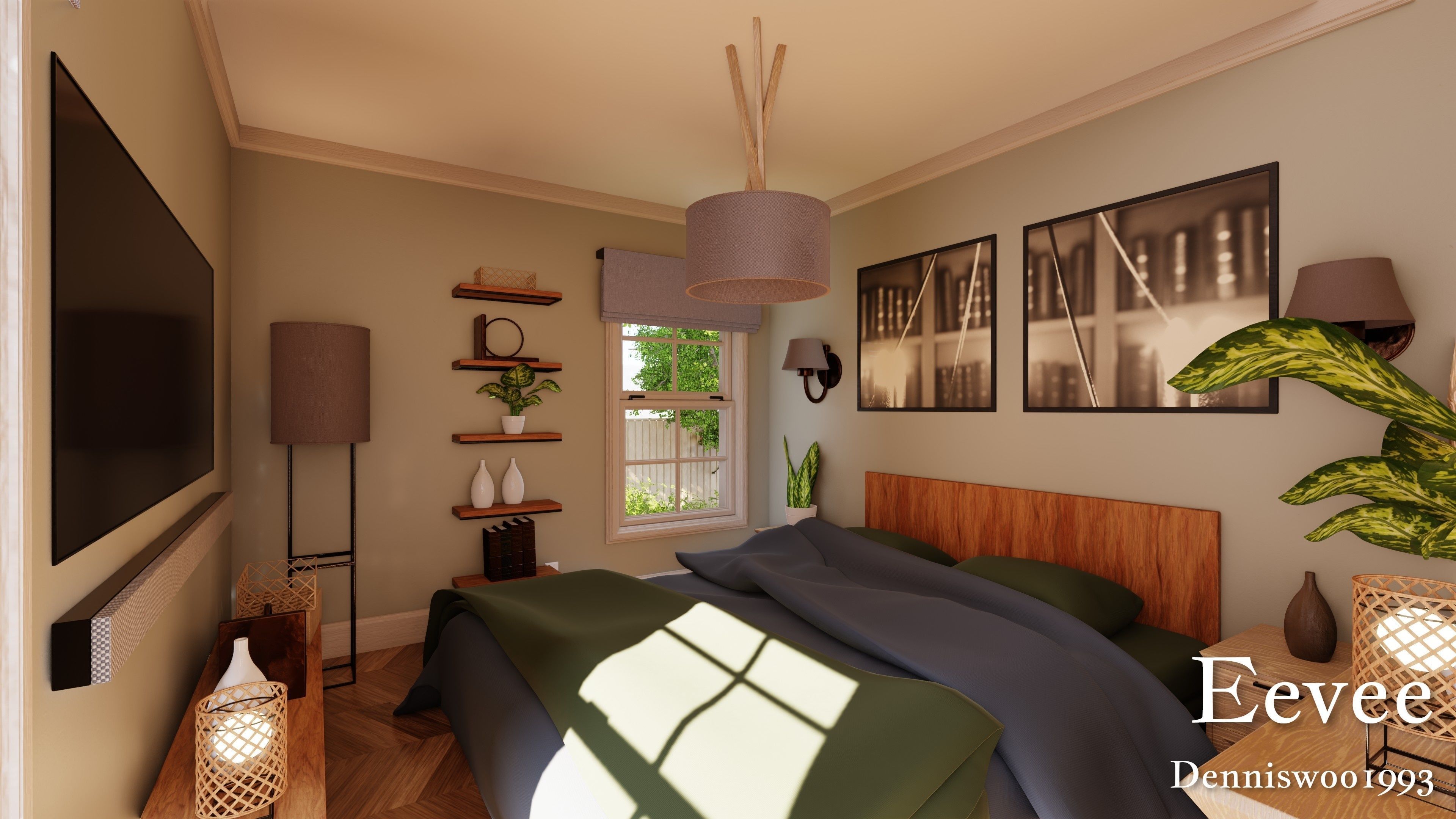 SHC Modular Classic Style American House 3 Low-poly 3D model_20