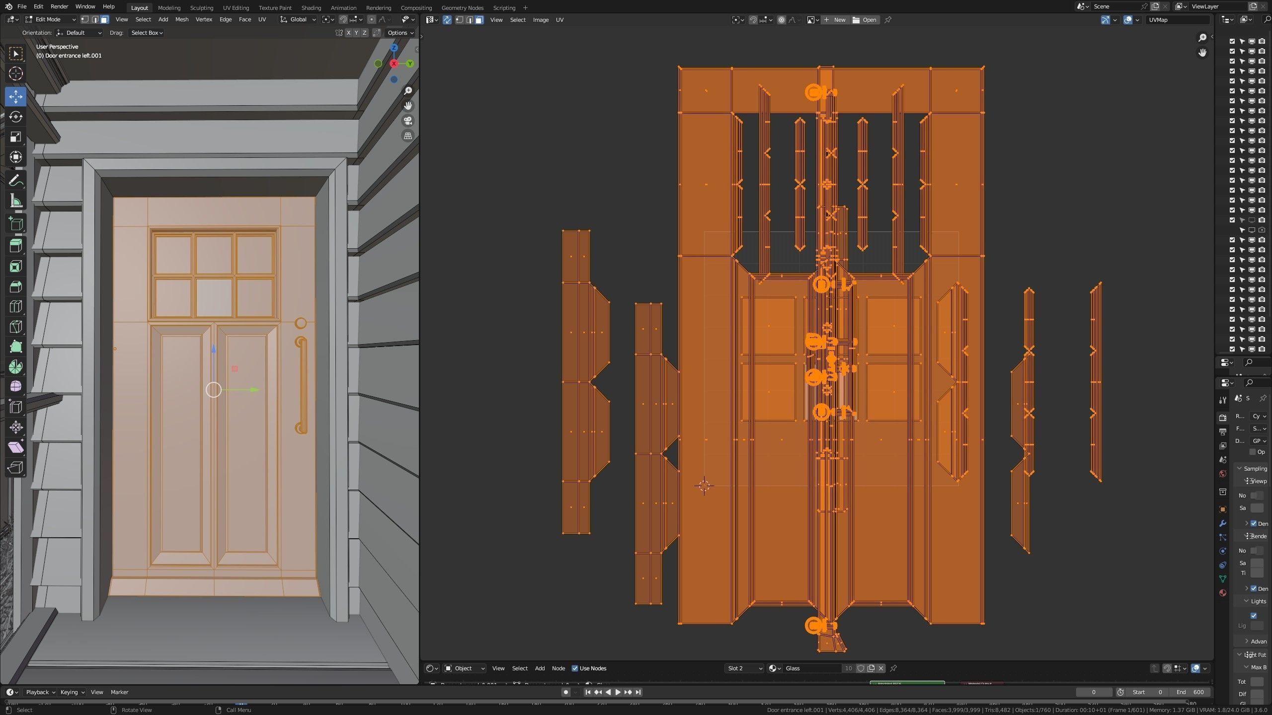SHC Modular Classic Style American House 3 Low-poly 3D model_31