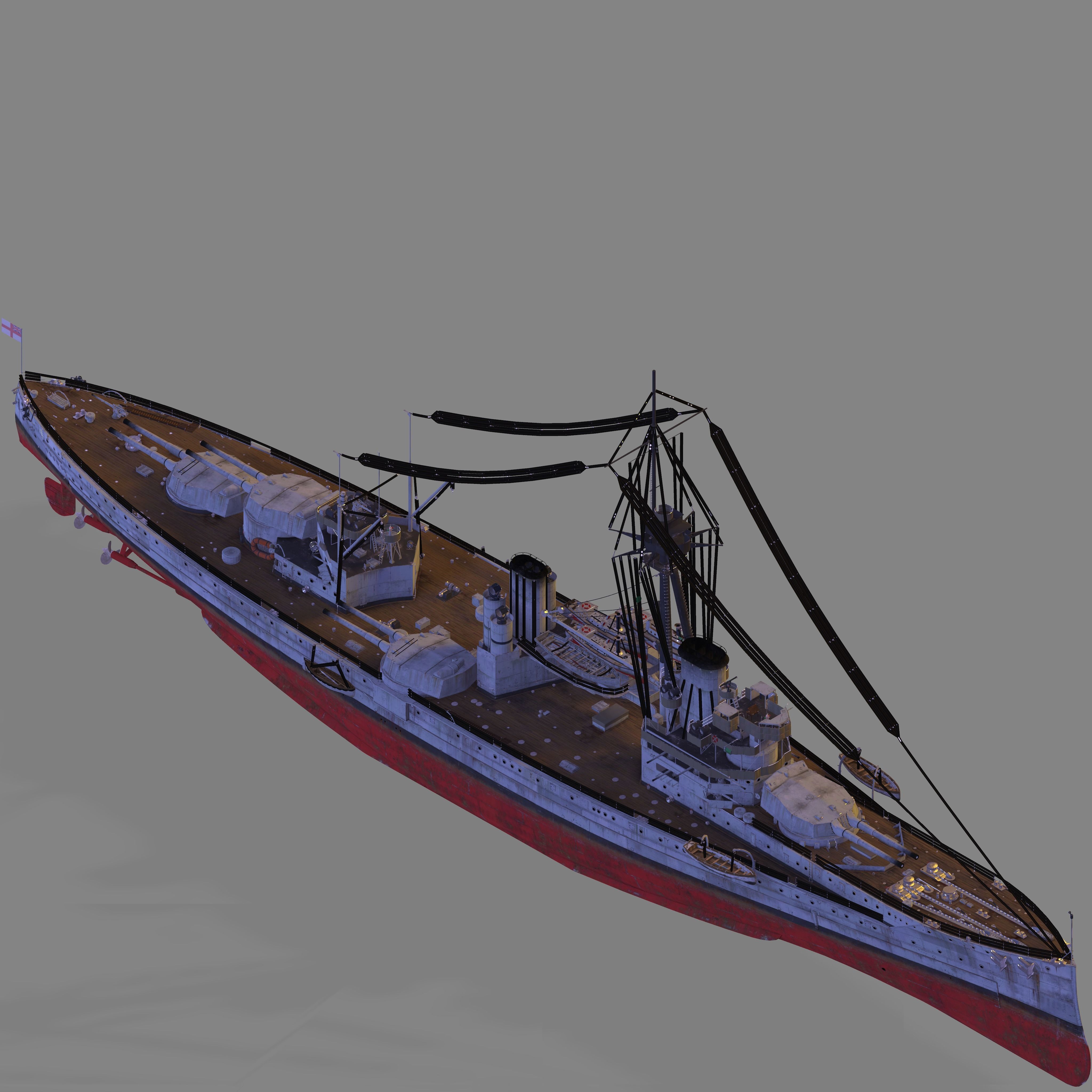 HMS Colossus 3D model_1