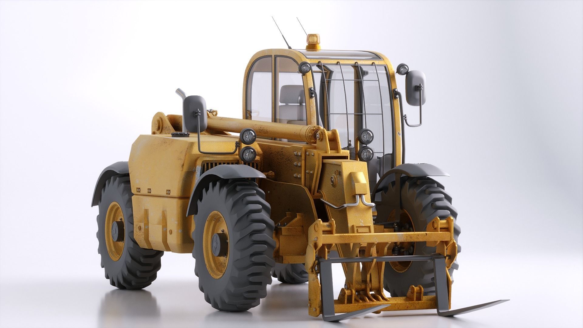 Photorealistic Telehandler 3D Model - Elevate Your Designs 3D model_4