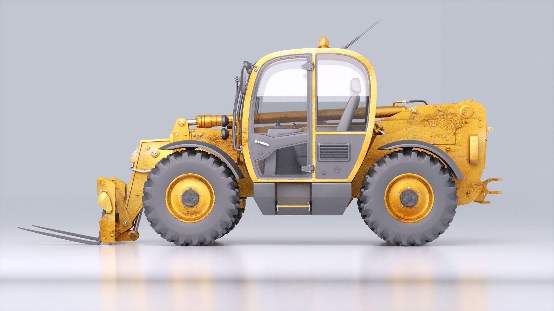 Photorealistic Telehandler 3D Model - Elevate Your Designs 3D model_27