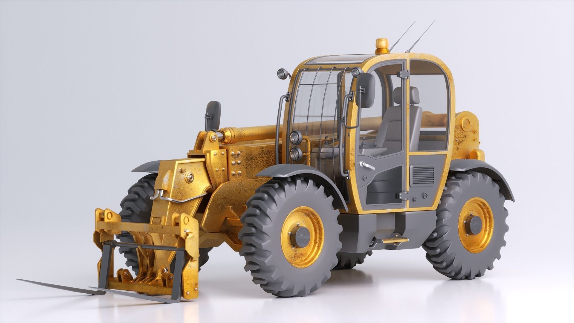 Photorealistic Telehandler 3D Model - Elevate Your Designs 3D model_8