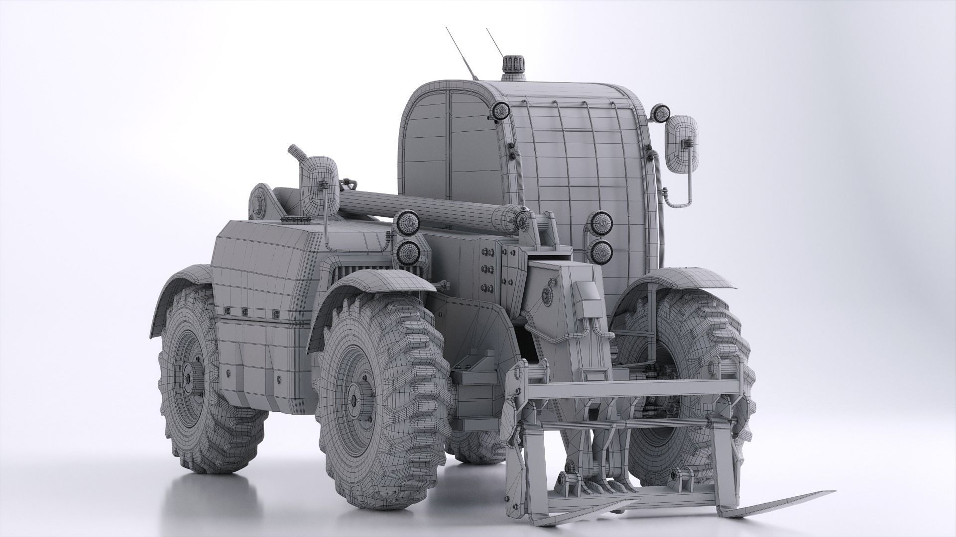 Photorealistic Telehandler 3D Model - Elevate Your Designs 3D model_37