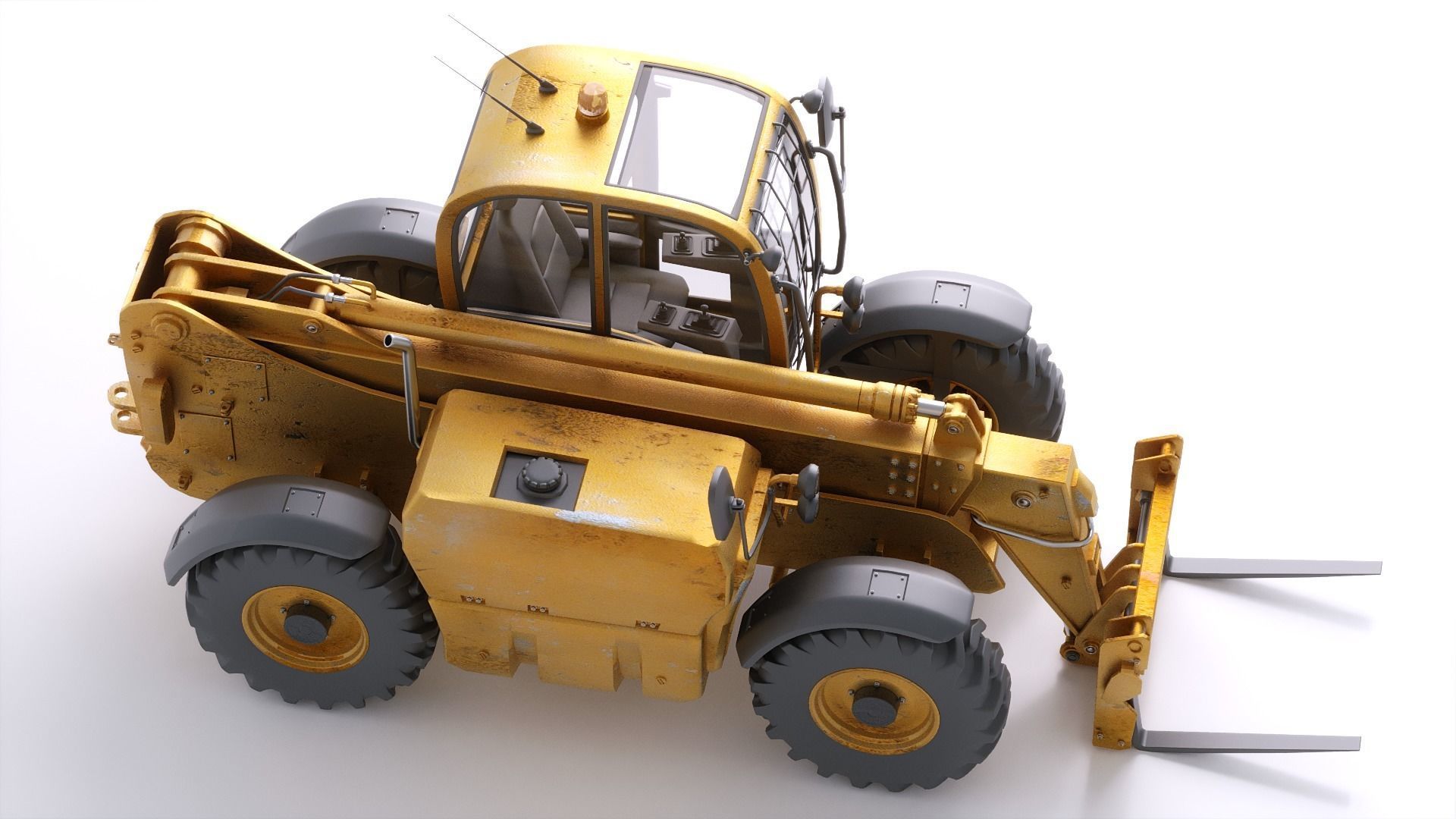Photorealistic Telehandler 3D Model - Elevate Your Designs 3D model_5