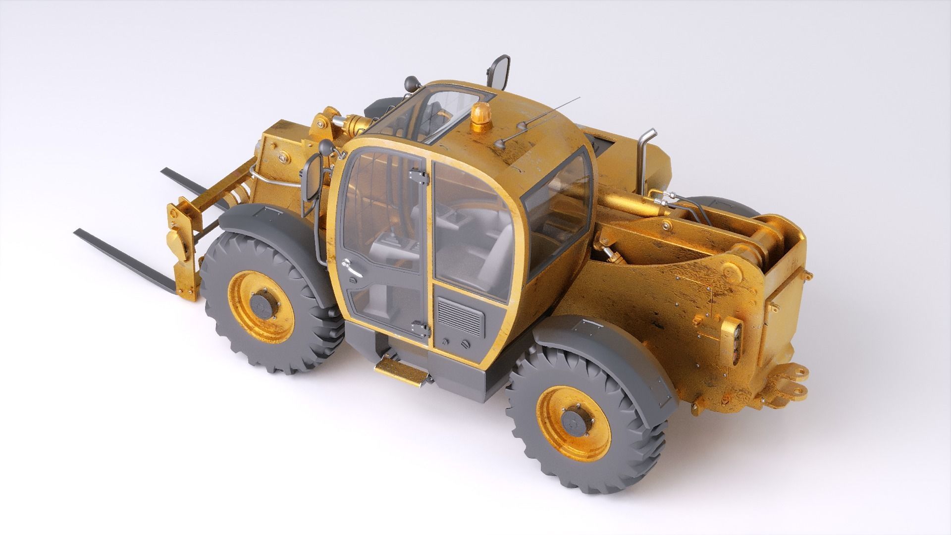 Photorealistic Telehandler 3D Model - Elevate Your Designs 3D model_15