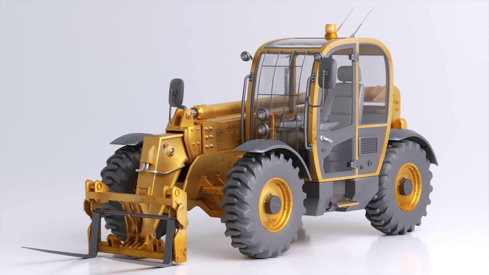 Photorealistic Telehandler 3D Model - Elevate Your Designs 3D model_9