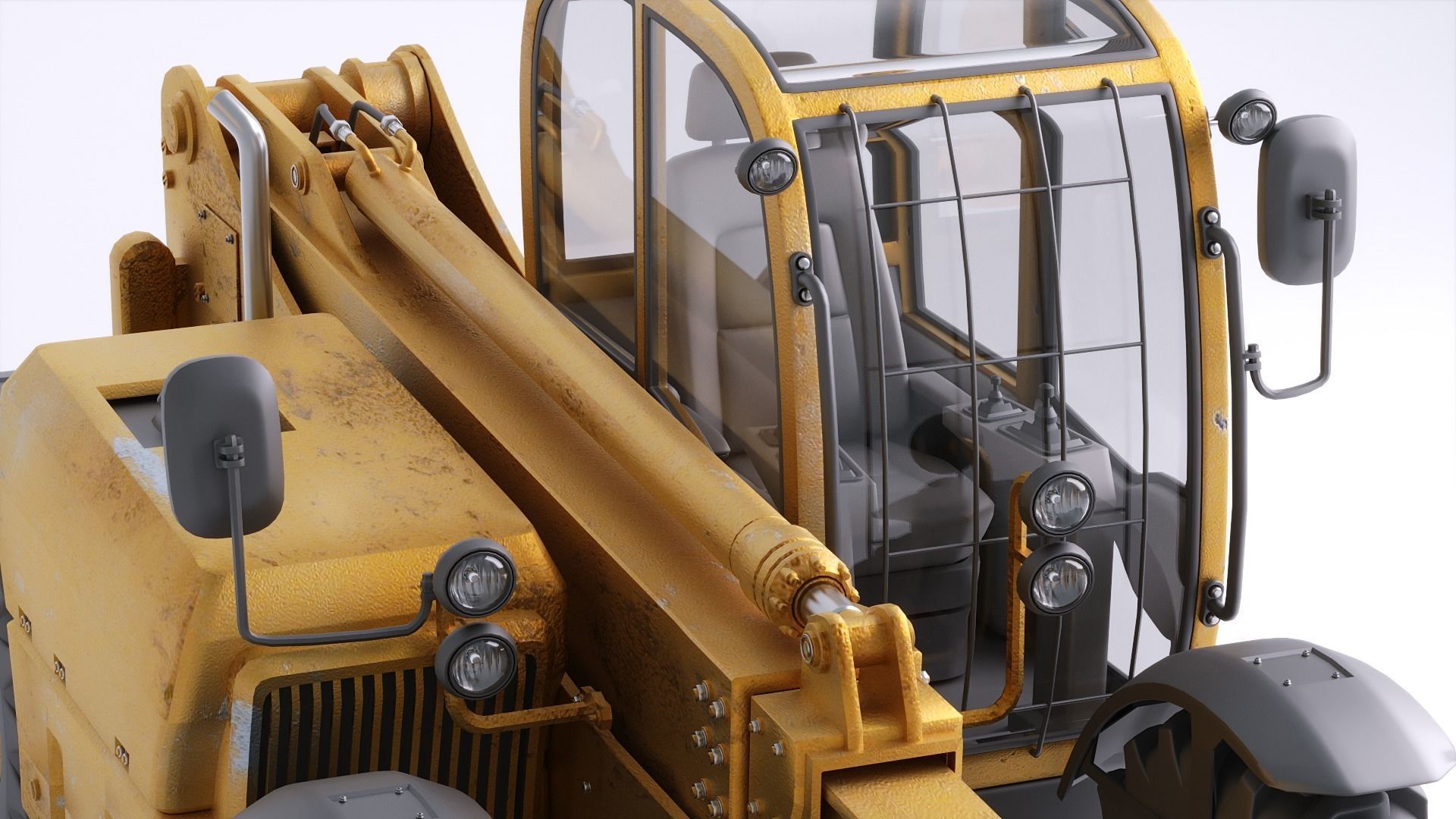 Photorealistic Telehandler 3D Model - Elevate Your Designs 3D model_19