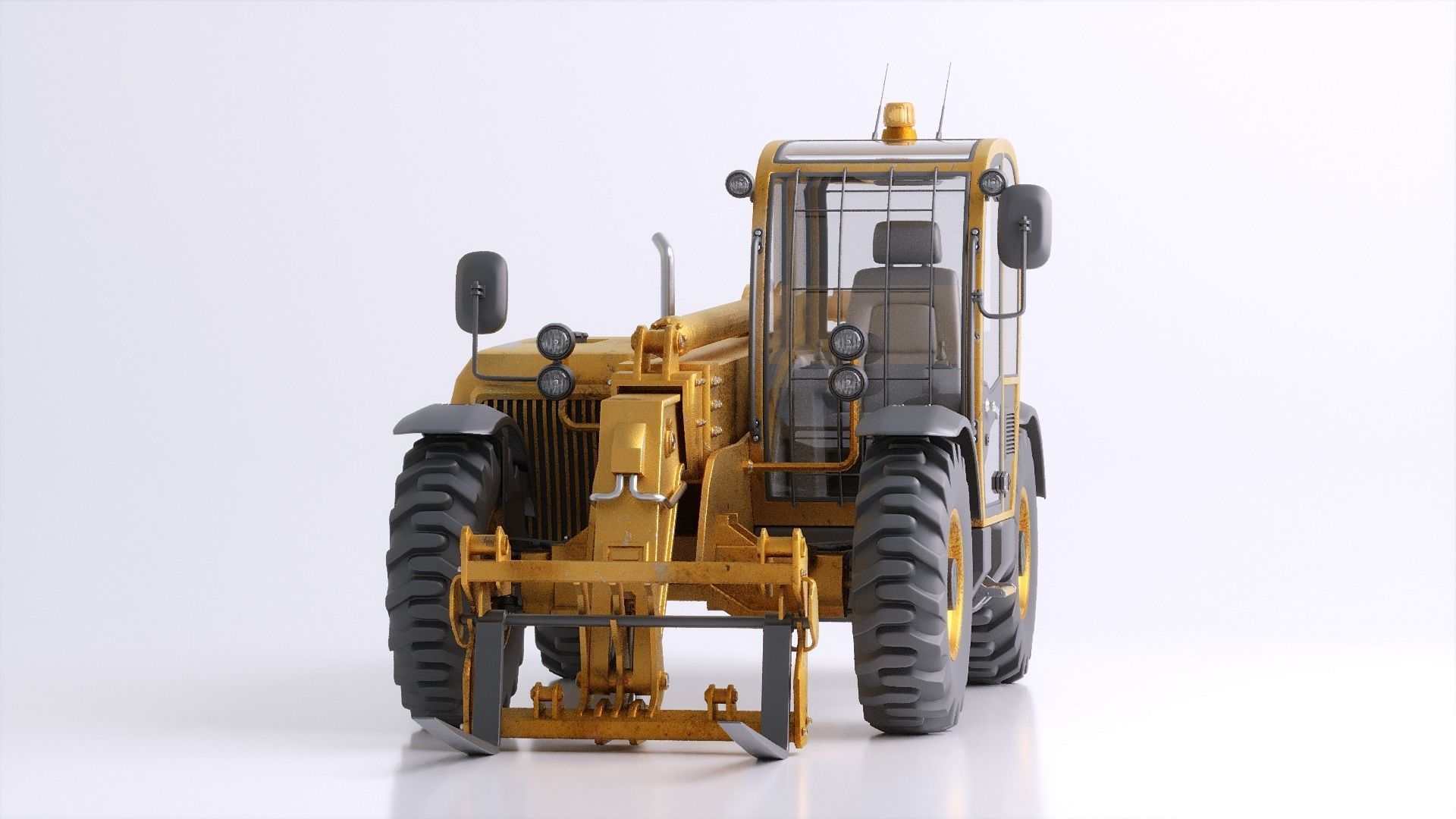 Photorealistic Telehandler 3D Model - Elevate Your Designs 3D model_2