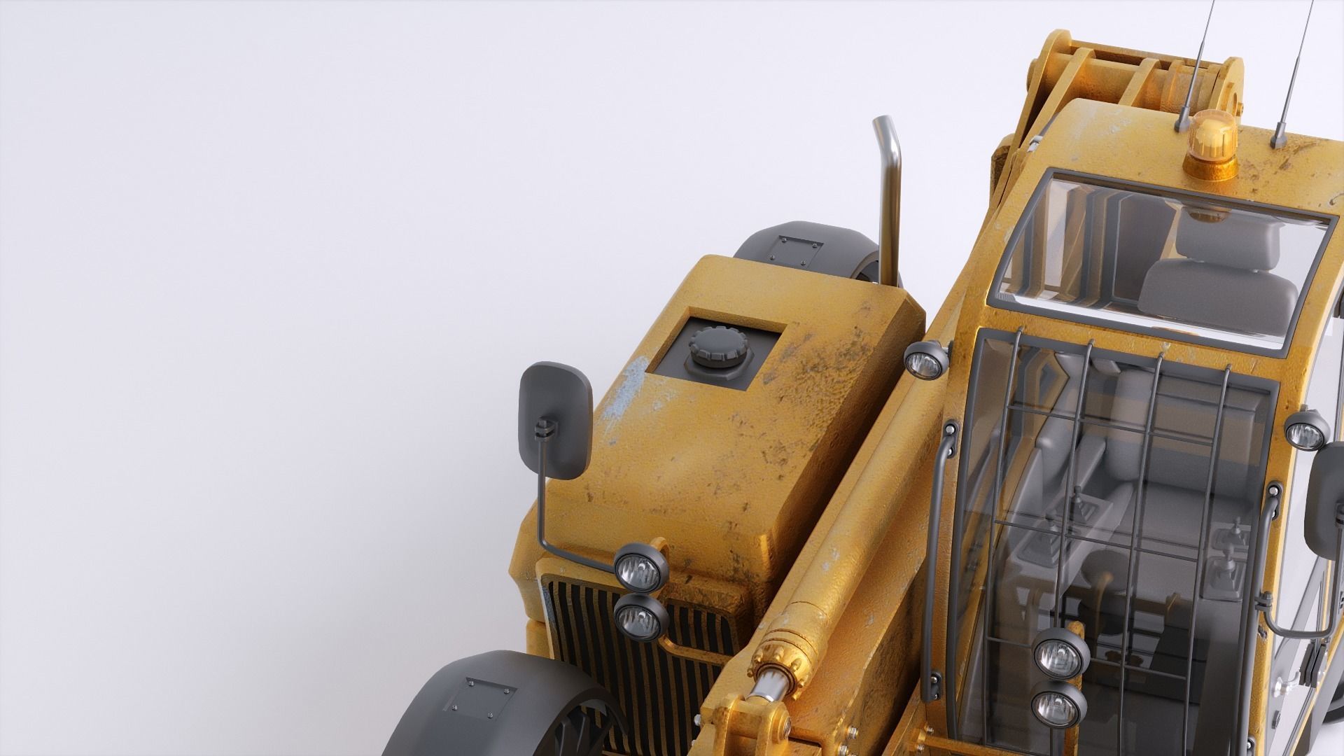 Photorealistic Telehandler 3D Model - Elevate Your Designs 3D model_14