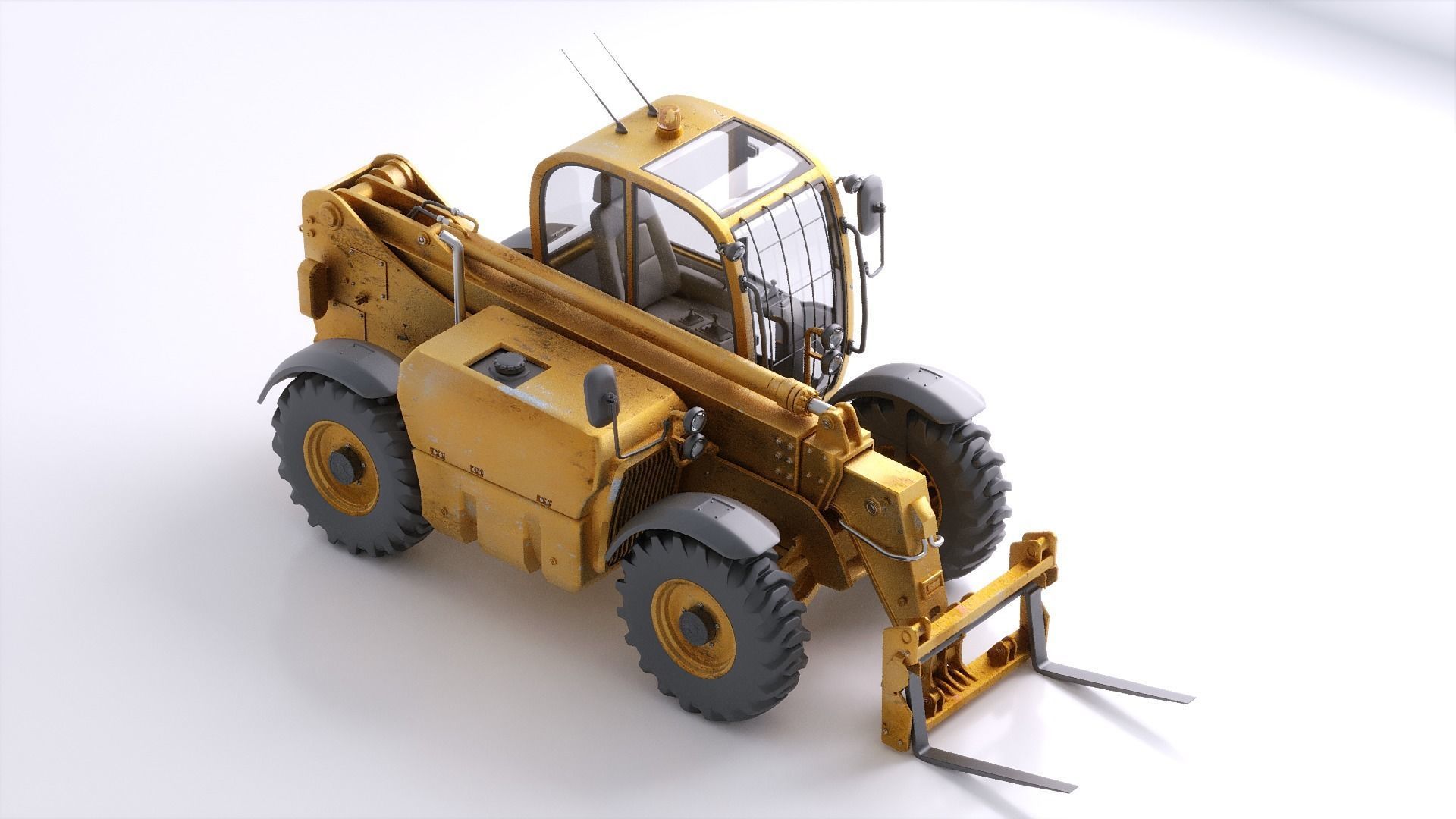 Photorealistic Telehandler 3D Model - Elevate Your Designs 3D model_18