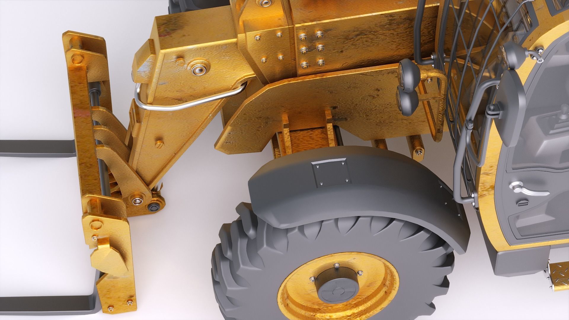 Photorealistic Telehandler 3D Model - Elevate Your Designs 3D model_12